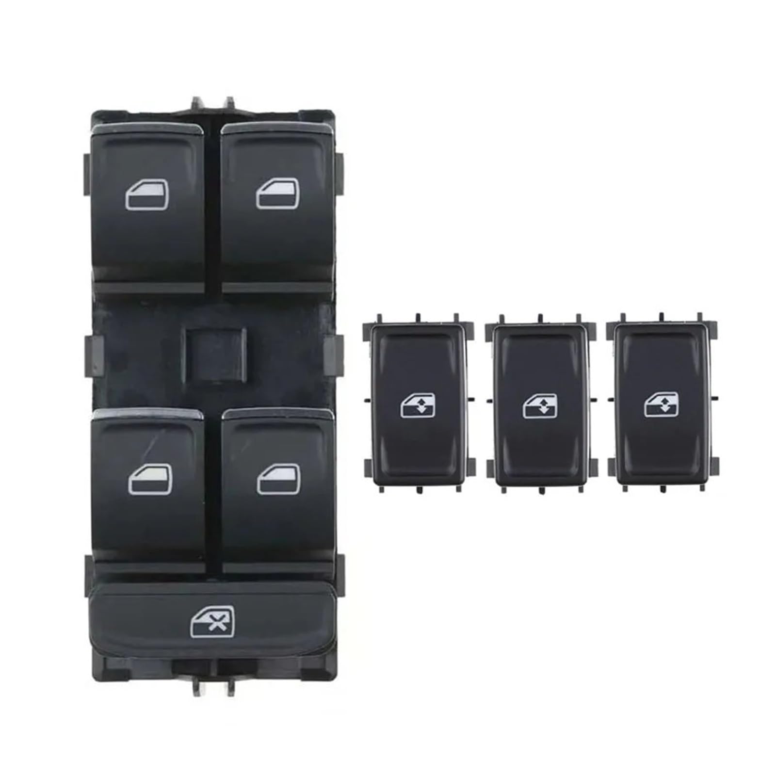 Autofenster Steuerschalt 5E0959857 5E0959855 Für Octavia 2013 2014 2015 2016 2017 Auto Power Fenster Master Switch Fenster Heber Schalter(A Set (4X)) von MBROS