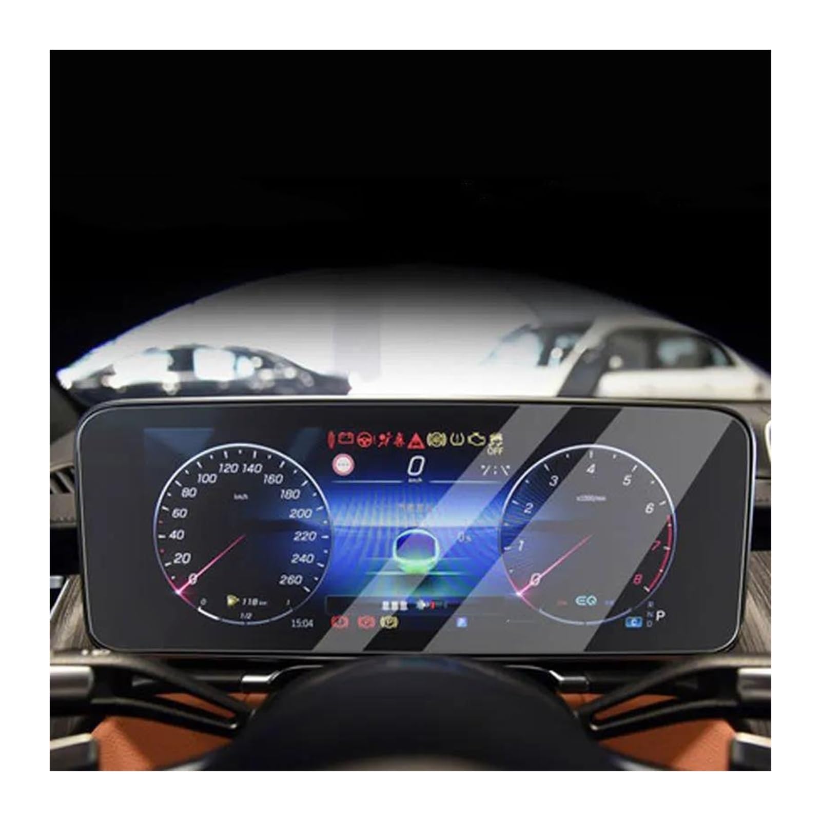 GPS Displayschutzfolie Für Benz Für S-Class Für W223 2021 Gehärtetes Glas Displayschutzfolie 12,8 Zoll Auto Navigation Navigation Schutzfolie(for Instrument) von MBROS