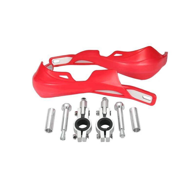 Handschutzschild Universal Motorrad 22mm 28MM Handschutz Hand ATV Dirt Pit Bikes Lenker Griff Bar Schutz Schützen Schild Lenker Handprotektoren(Red) von MBROS