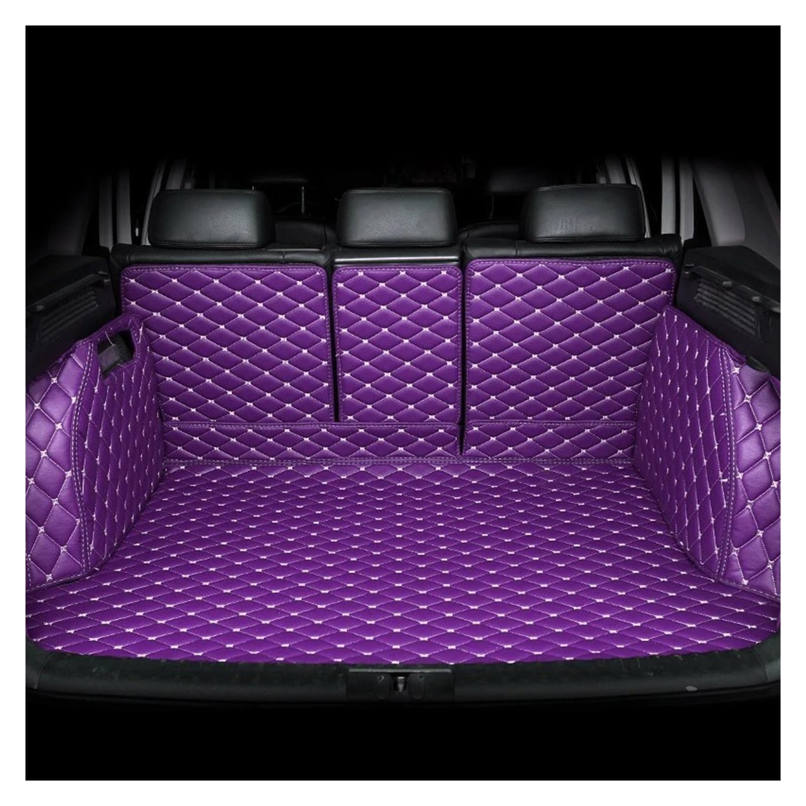 Kofferraummatten Für Land Für Rover Für Discovery Für Range Für Rover Für Evoque LR2 Für Freelander 2 Kofferraum Matte Custom Leder Innen Zubehör Kofferraumschutz Zubehör(Purple) von MBROS