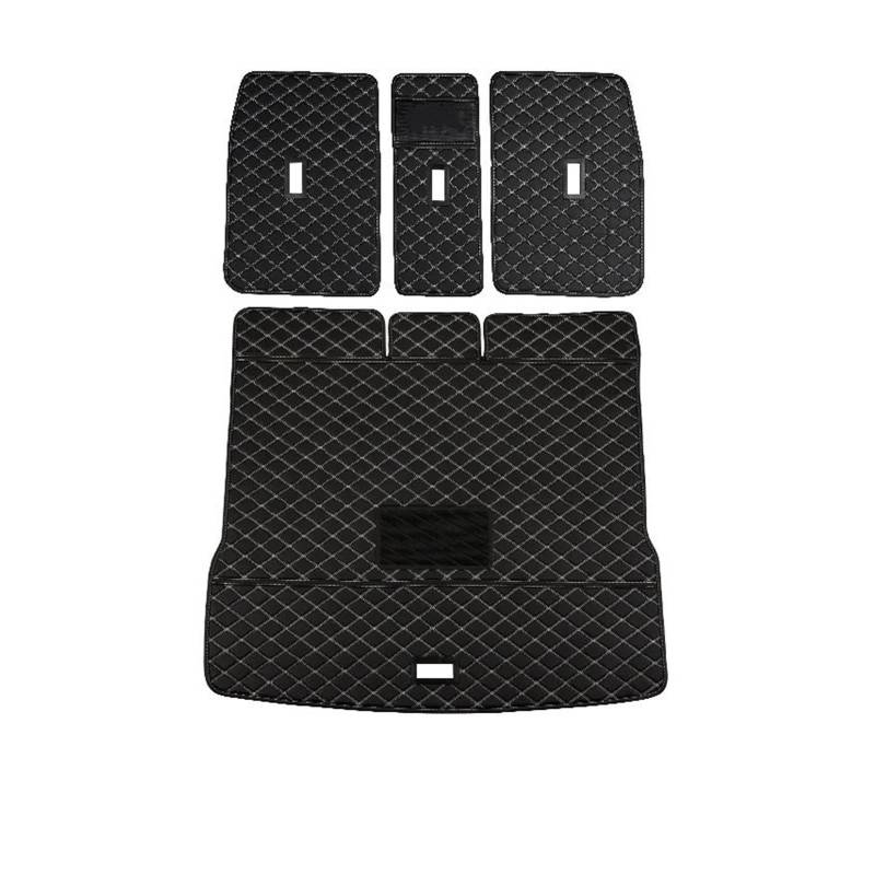 Kofferraummatten Für X1 2016-On Kofferraummatte Leder Boden Kofferraum Teppiche Cargo Liner Zubehör Kofferraumschutz Zubehör(4pcs) von MBROS