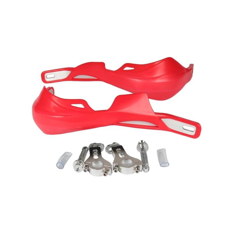 MBROS Handschutzschild Universal Motorrad 7/8 22mm Für ATV Dirt Bike Hand Schutz Hand Lenker Griff Bar Schutz Schützen Schild Lenker Handprotektoren(Red) von MBROS