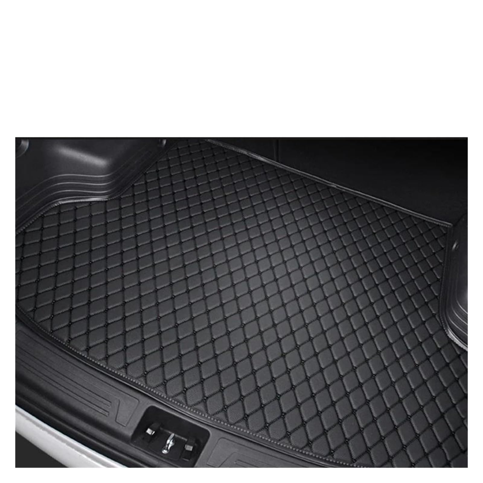 Stamm Boot Matten Auto wasserdichte Stamm Matten Deckt Fahrzeug Cargo-Liner Teppiche Innen Zubehör Für P&rius 2007 2009 2008 2010 2006 2011 Kofferraum Schutzmatte(Black with Black) von MBROS