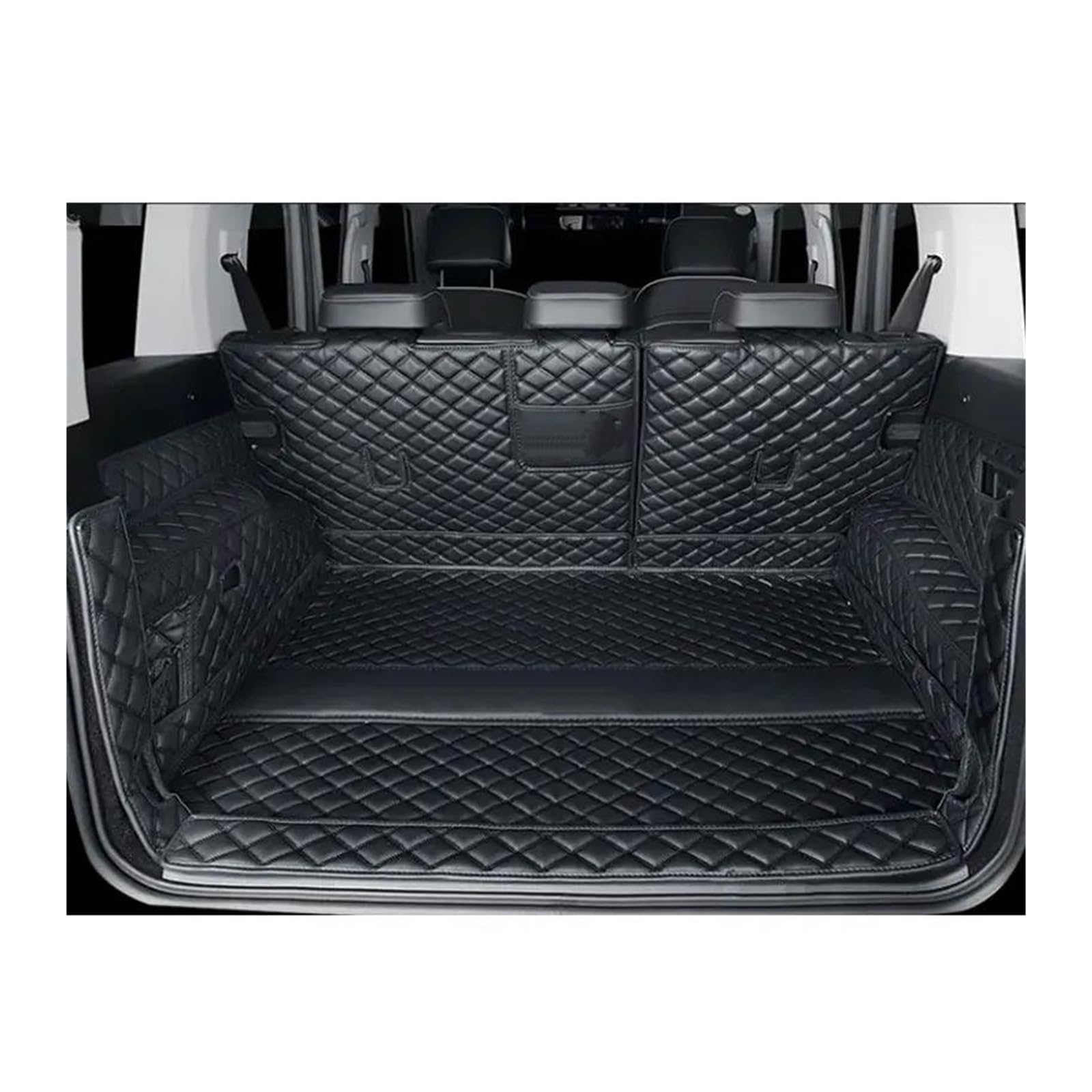 Stamm Boot Matten Für GMW Für Tank 300 2022 2023 2024 Auto Stamm Leder Matten Hinten Stamm Matte Hinten Boot Liner Styling Anti-schmutzig Zubehör Kofferraum Schutzmatte(All Black) von MBROS