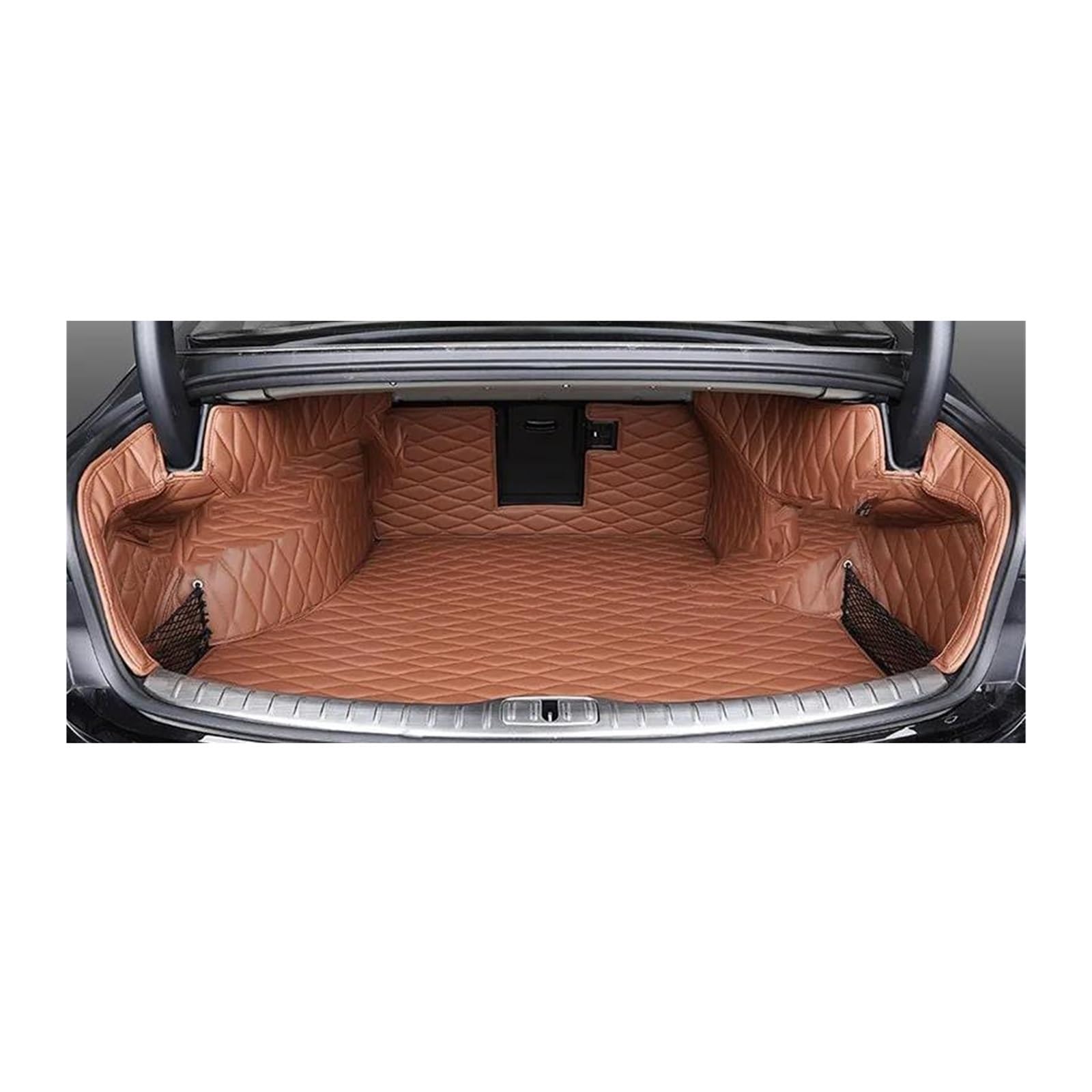 Stamm Boot Matten Für H& Für G&enesis G80 Kofferraum Matte Voll Surround Schutz Pad Innen Modifikation Zubehör Kofferraum Schutzmatte(Dark Brown) von MBROS