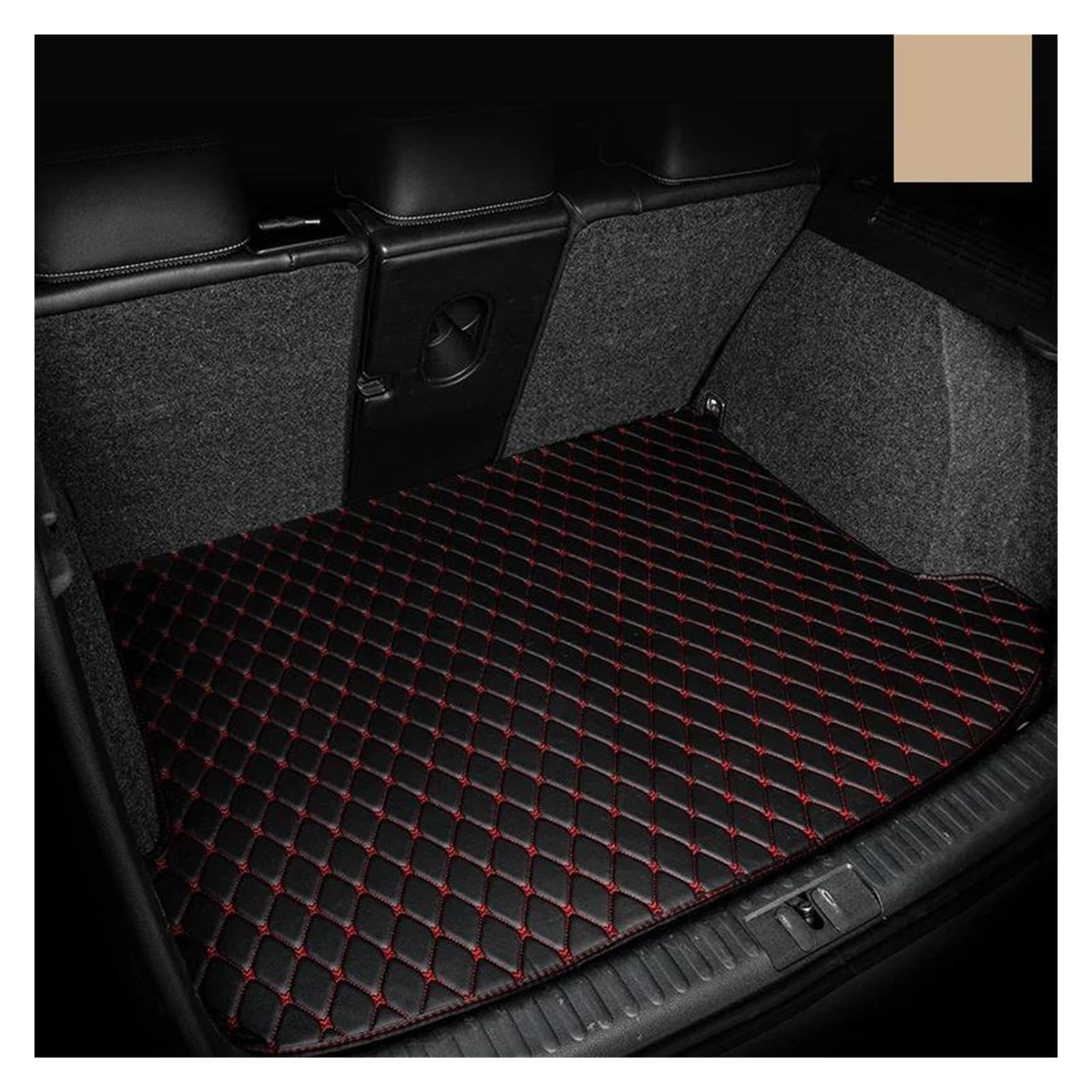 Stamm Boot Matten Für M&azda Für CX-5 CX5 Für CX 5 Für KF 2017 2018 2019 2020 2021 2022 Auto Leder Hinten Stamm Matte Liner Boden Teppich Schlamm Pad Schutz Kofferraum Schutzmatte(Black red sigle1) von MBROS