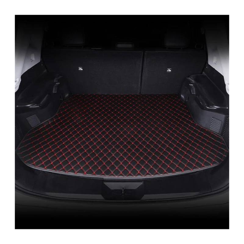 Stamm Boot Matten Für MG7 2023 Kofferraum Matte Hinten Trunk Cargo Schutz Matte Auto Künstliche Leder Innen Zubehör Kofferraum Schutzmatte(Black red) von MBROS