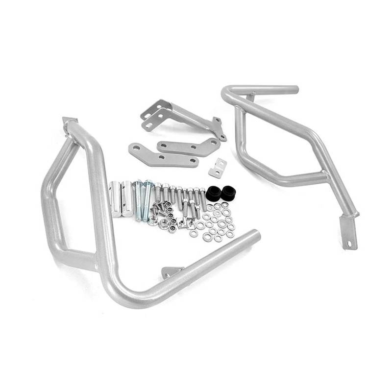 Stunt Käfig Rahmen Motorrad Motor Tank Schutz Bar Stoßstange OBEREN & UNTEREN Autobahn Crash Bars Schutz Für XL 750 Für TRANSALP Für XL750 2024 2023 Autobahn Crash Bars(Lower Silver) von MBROS