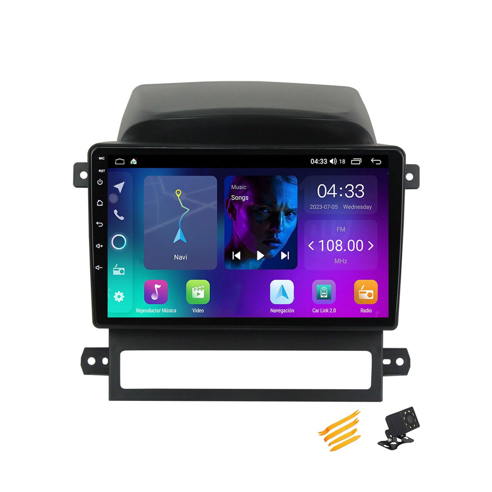 Android 13 Autoradio Bluetooth 2 DIN Kompatibel Mit Chevrolet Captiva 2008~2012 Autoradio Touchscreen 9 Zoll QLED-Display Mit Car Play Android Auto Navigation Radio FM RDS SWC,4 Core NF1 1G+32G von MBTSQOIO