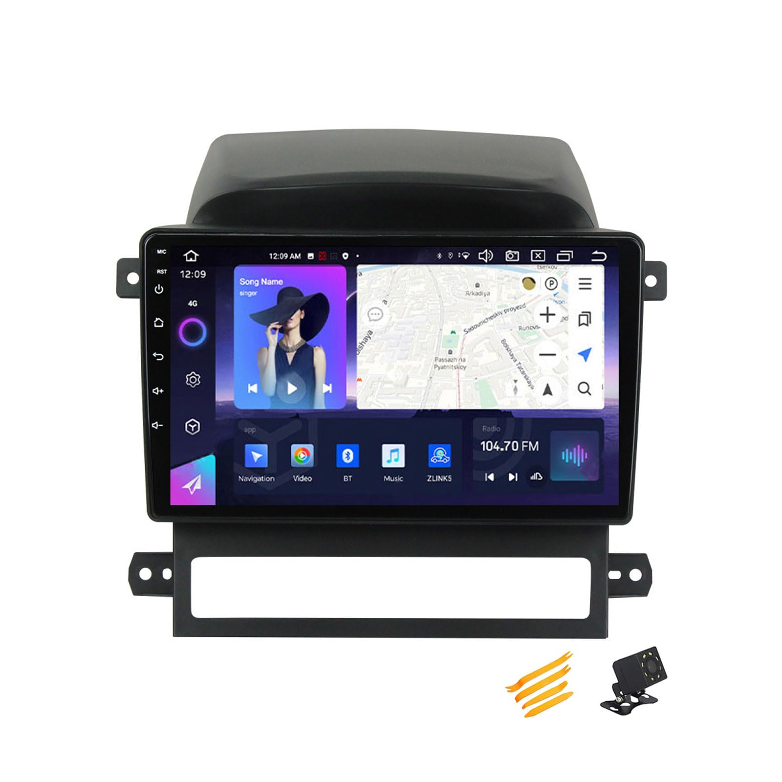 Android 13 Autoradio Bluetooth 2 DIN Kompatibel Mit Chevrolet Captiva 2008~2012 Autoradio Touchscreen 9 Zoll QLED-Display Mit Car Play Android Auto Navigation Radio FM RDS SWC,8 Core NF3 2G+32G von MBTSQOIO