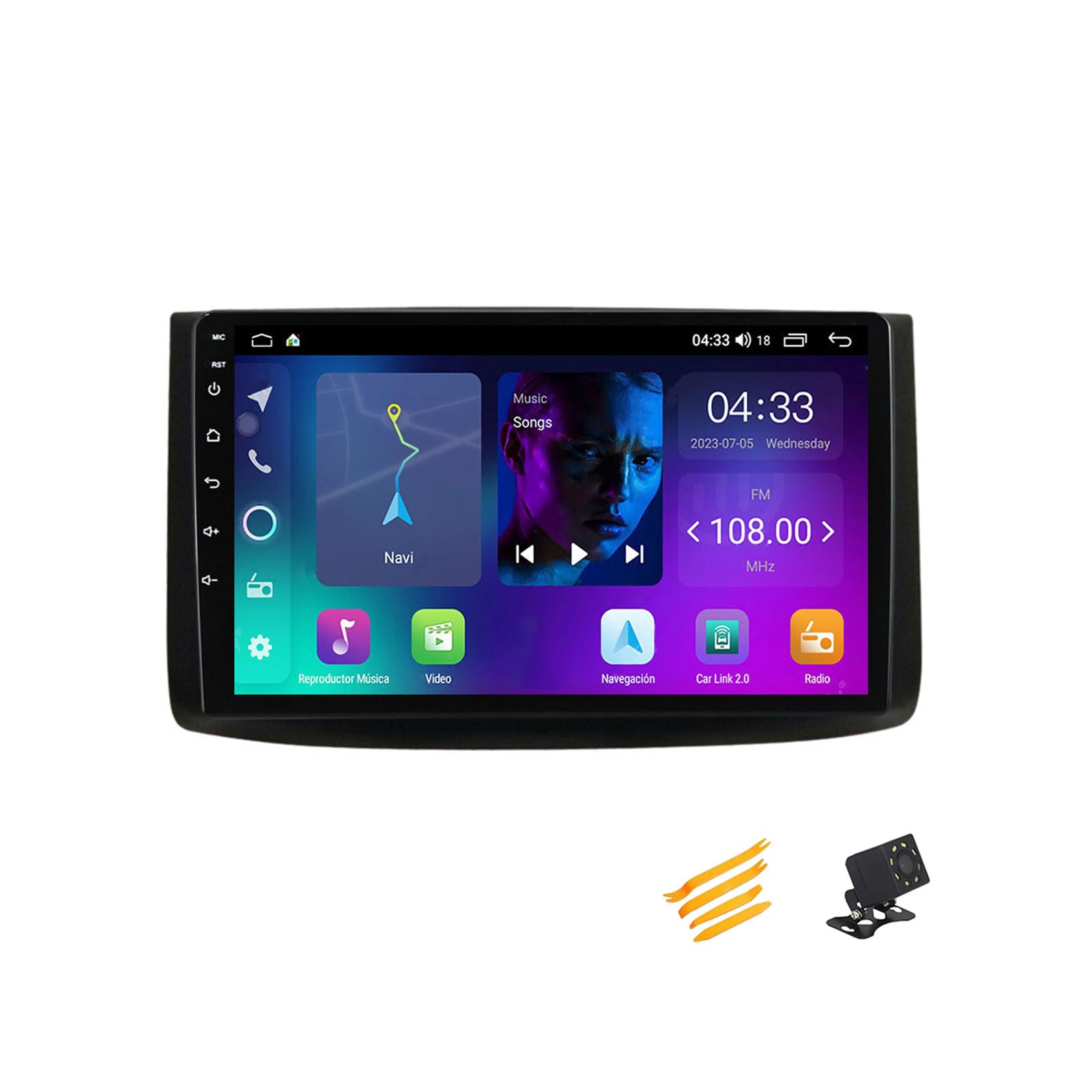 Android 13 Autoradio Bluetooth 2 DIN Kompatibel Mit Chevrolet Epica 2006~2011 Autoradio Touchscreen 9 Zoll QLED-Display Mit Car Play Android Auto Navigation Radio FM RDS SWC,4 Core NF1 1G+32G von MBTSQOIO