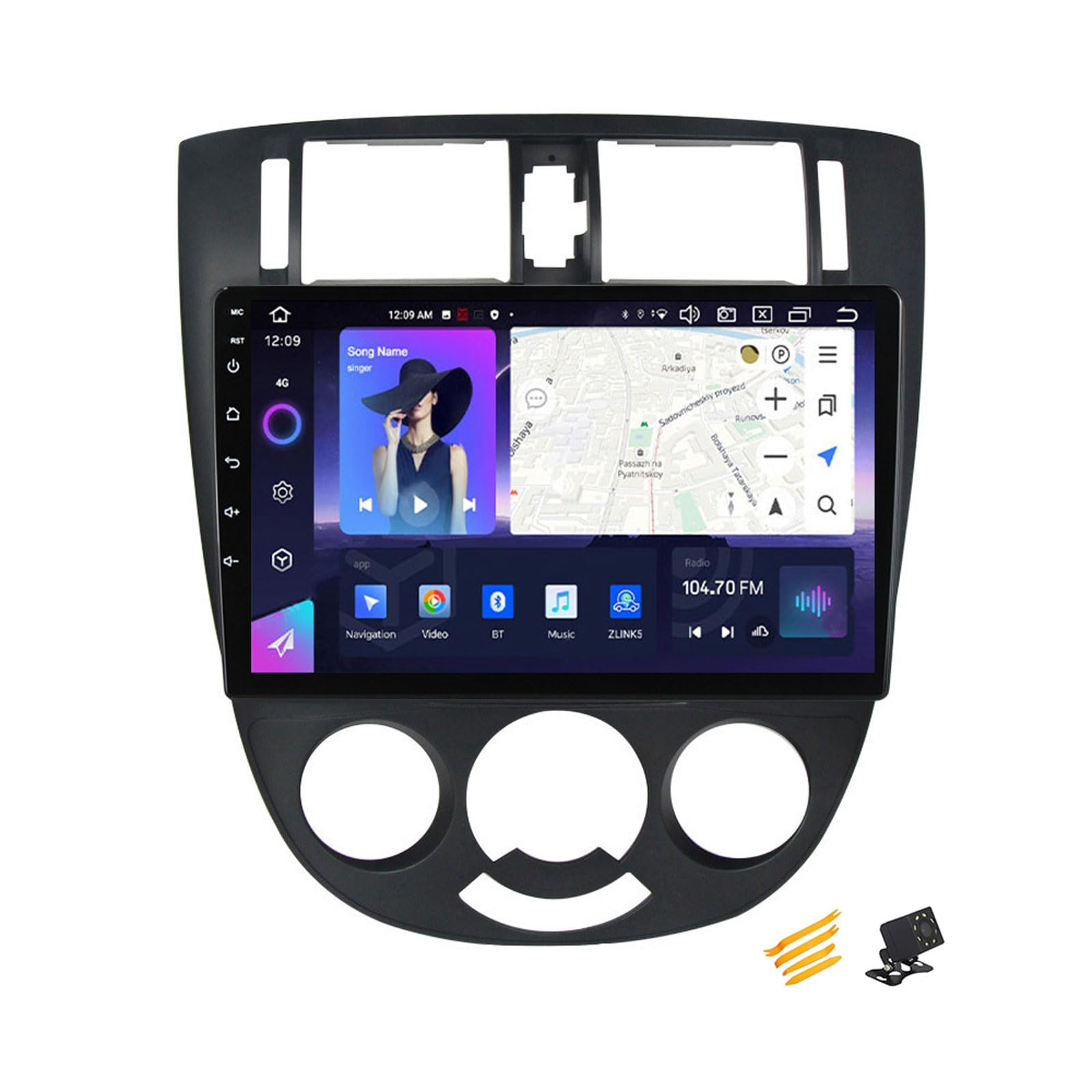 Android 13 Autoradio Bluetooth 2 DIN Kompatibel Mit Chevrolet Spark Beat 2018~20 Autoradio Touchscreen 9 Zoll QLED-Display Mit Car Play Android Auto Navigation Radio FM RDS SWC,B,8 Core NF3 2G+32G von MBTSQOIO