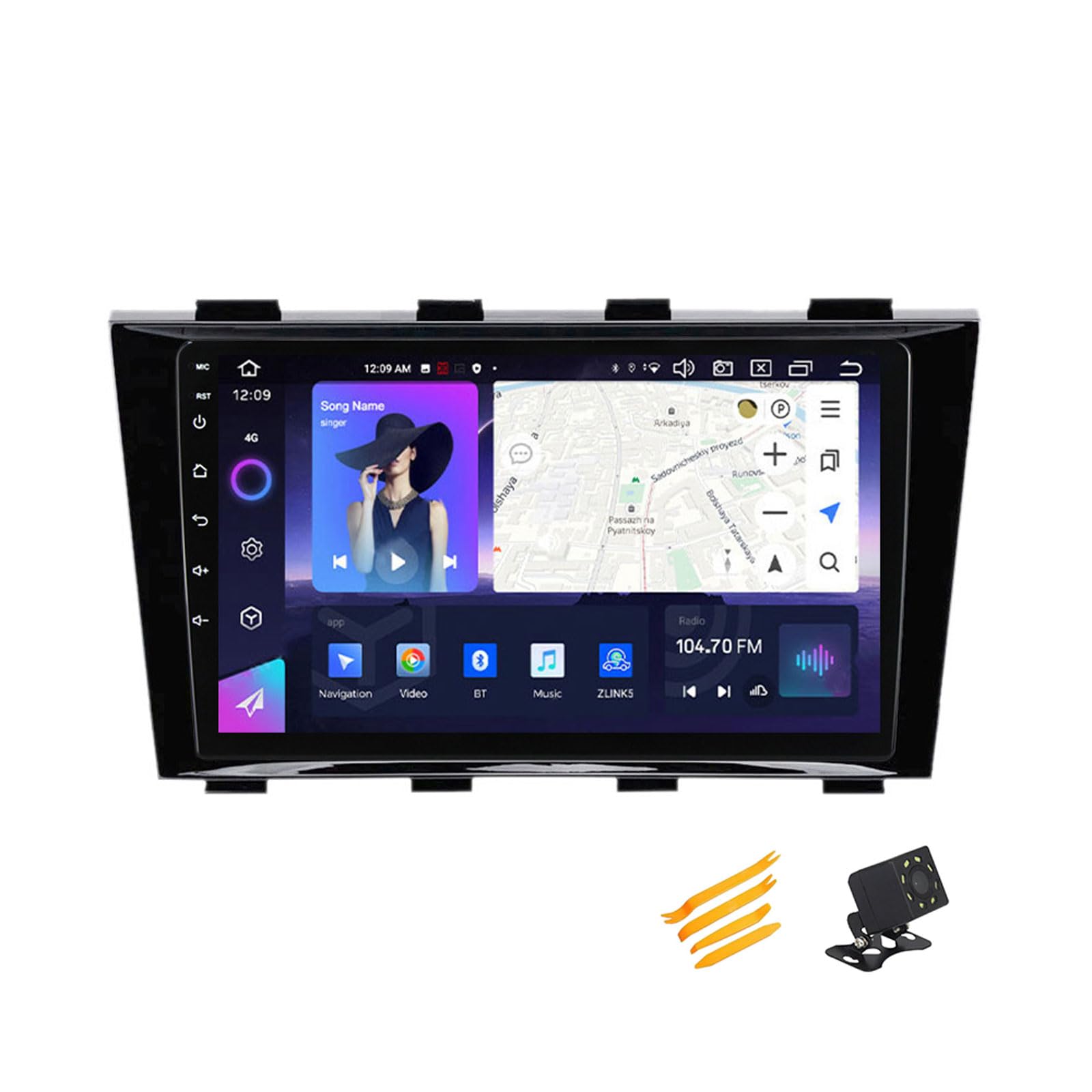 Android 13 Autoradio Bluetooth 2 DIN Kompatibel Mit Geely Emgrand EC8 2011~2015 Autoradio Touchscreen 9 Zoll QLED-Display Mit Car Play Android Auto Navigation Radio FM RDS SWC,8 Core NF5 4G+64G von MBTSQOIO