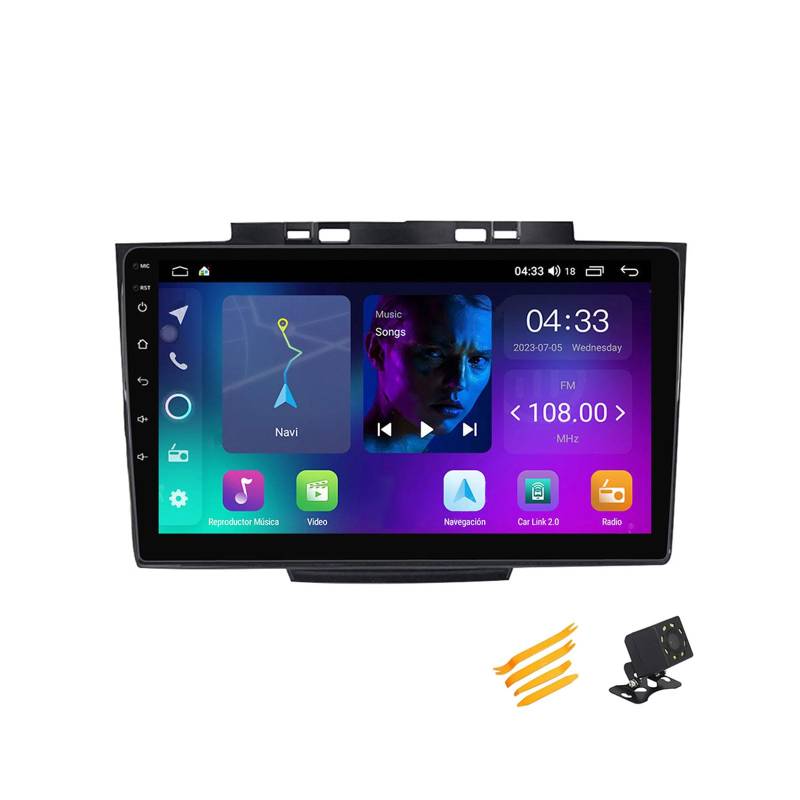 Android 13 Autoradio Bluetooth 2 DIN Kompatibel Mit Haval Great Wall H5 2010~2017 Autoradio Touchscreen 9 Zoll QLED-Display Mit Car Play Android Auto Navigation Radio FM RDS SWC,4 Core NF1 1G+32G von MBTSQOIO