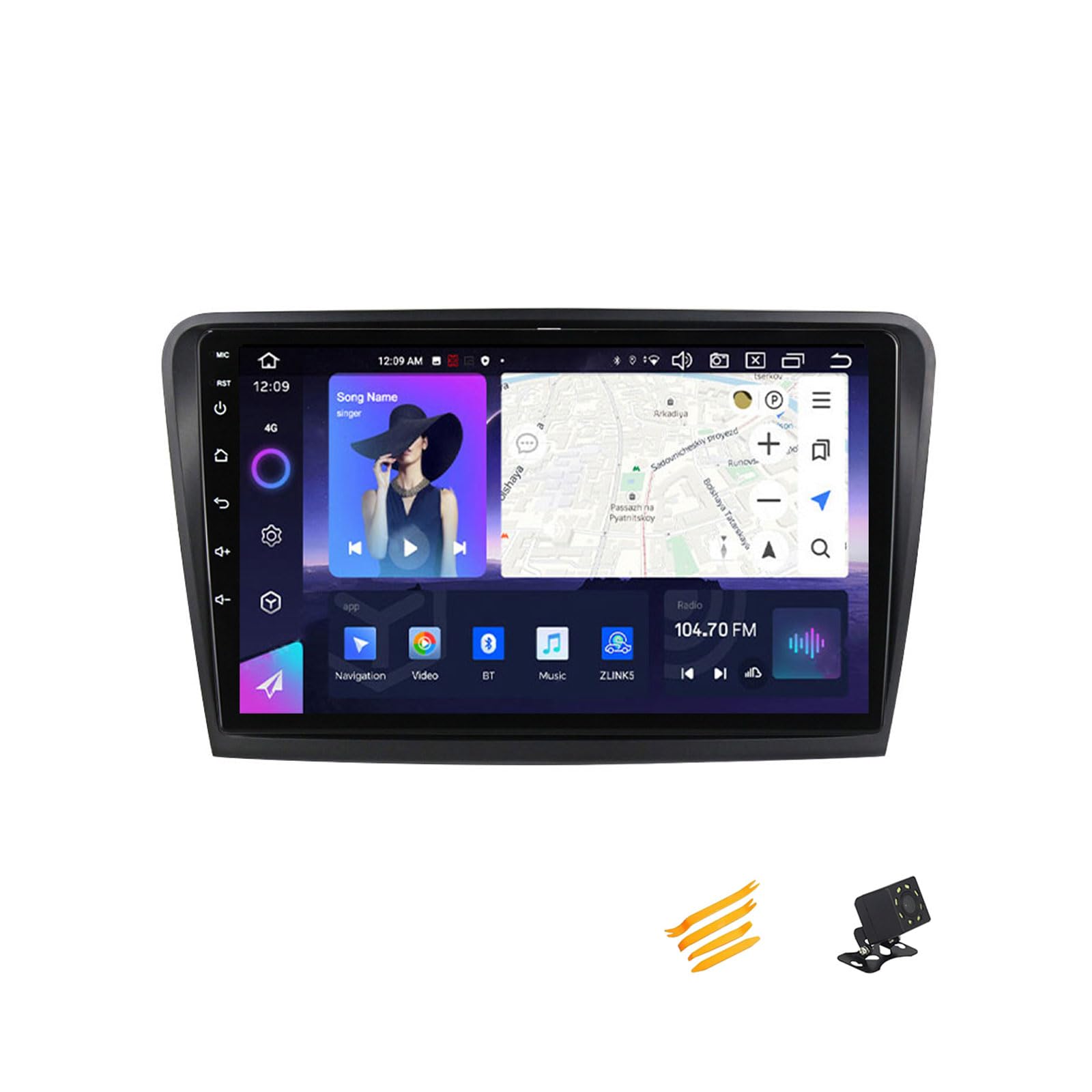 Android 13 Autoradio Bluetooth 2 DIN Kompatibel Mit Skoda Superb 2008~2015 Autoradio Touchscreen 9 Zoll QLED-Display Mit Car Play Android Auto Navigation Radio FM RDS SWC,8 Core NF3 2G+32G von MBTSQOIO