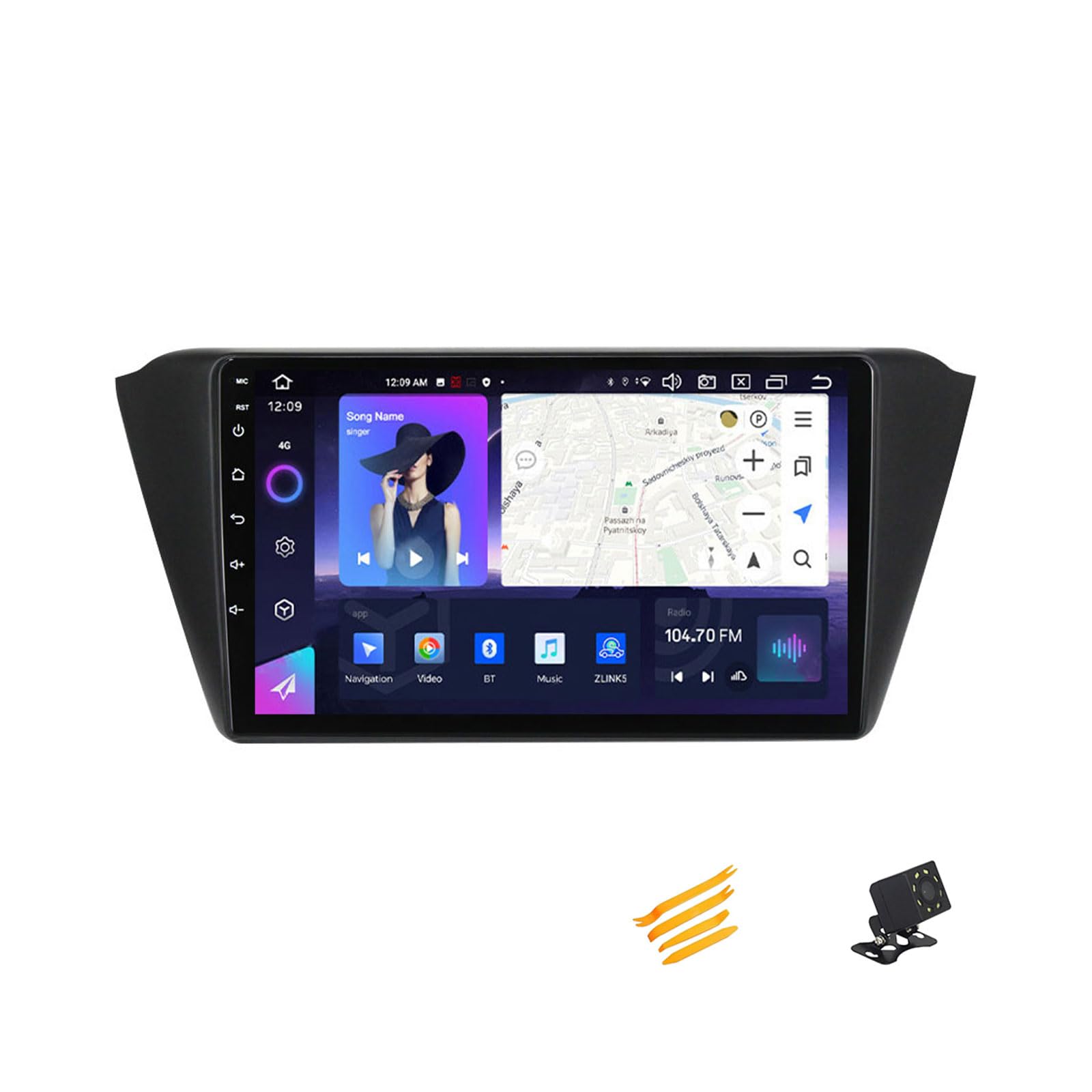 Android 13 Autoradio QLED-Display Kompatibel Mit Skoda Fabia 2015 Touchscreen 9 Zoll Autoradio Mit Carplay Bluetooth Navigation Android Auto Radio FM RDS SWC,8 Core NF4 4G+64G von MBTSQOIO