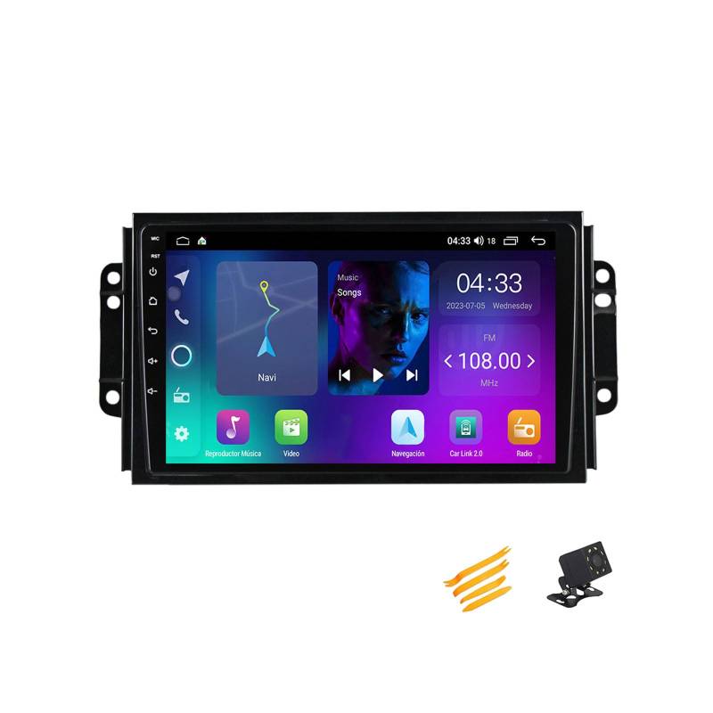 MBTSQOIO Android 13 Autoradio Bluetooth 2 DIN Kompatibel Mit Chery Tiggo 3 2016~2018 Autoradio Touchscreen 9 Zoll QLED-Display Mit Car Play Android Auto Navigation Radio FM RDS SWC,4 Core NF1 1G+32G von MBTSQOIO