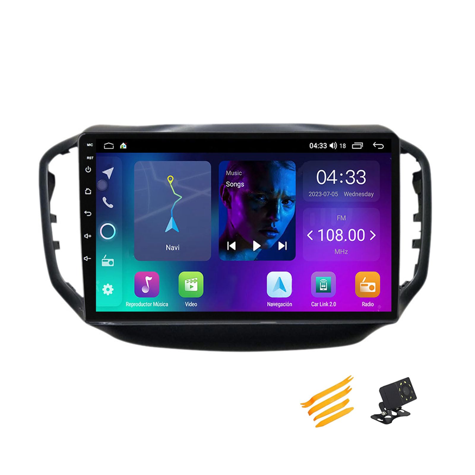 MBTSQOIO Android 13 Autoradio Bluetooth 2 DIN Kompatibel Mit Chery Tiggo 5 2014~2018 Autoradio Touchscreen 9 Zoll QLED-Display Mit Car Play Android Auto Navigation Radio FM RDS SWC,4 Core NF1 1G+32G von MBTSQOIO