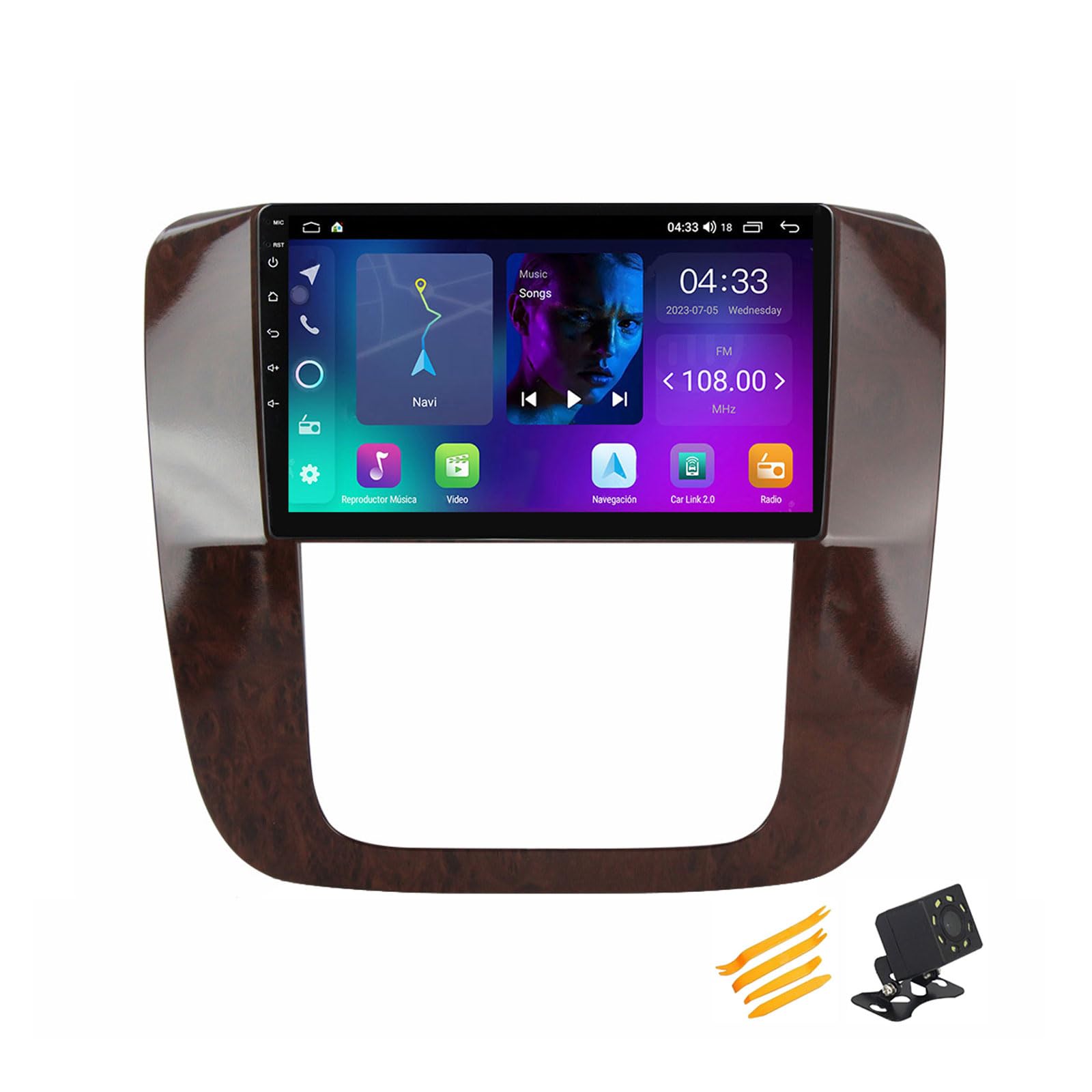 MBTSQOIO Android 13 Autoradio Bluetooth 2 DIN Kompatibel Mit Chevrolet Tahoe 2012 Autoradio Touchscreen 9 Zoll QLED-Display Mit Car Play Android Auto Navigation Radio FM RDS SWC,4 Core NF2 2G+32G von MBTSQOIO