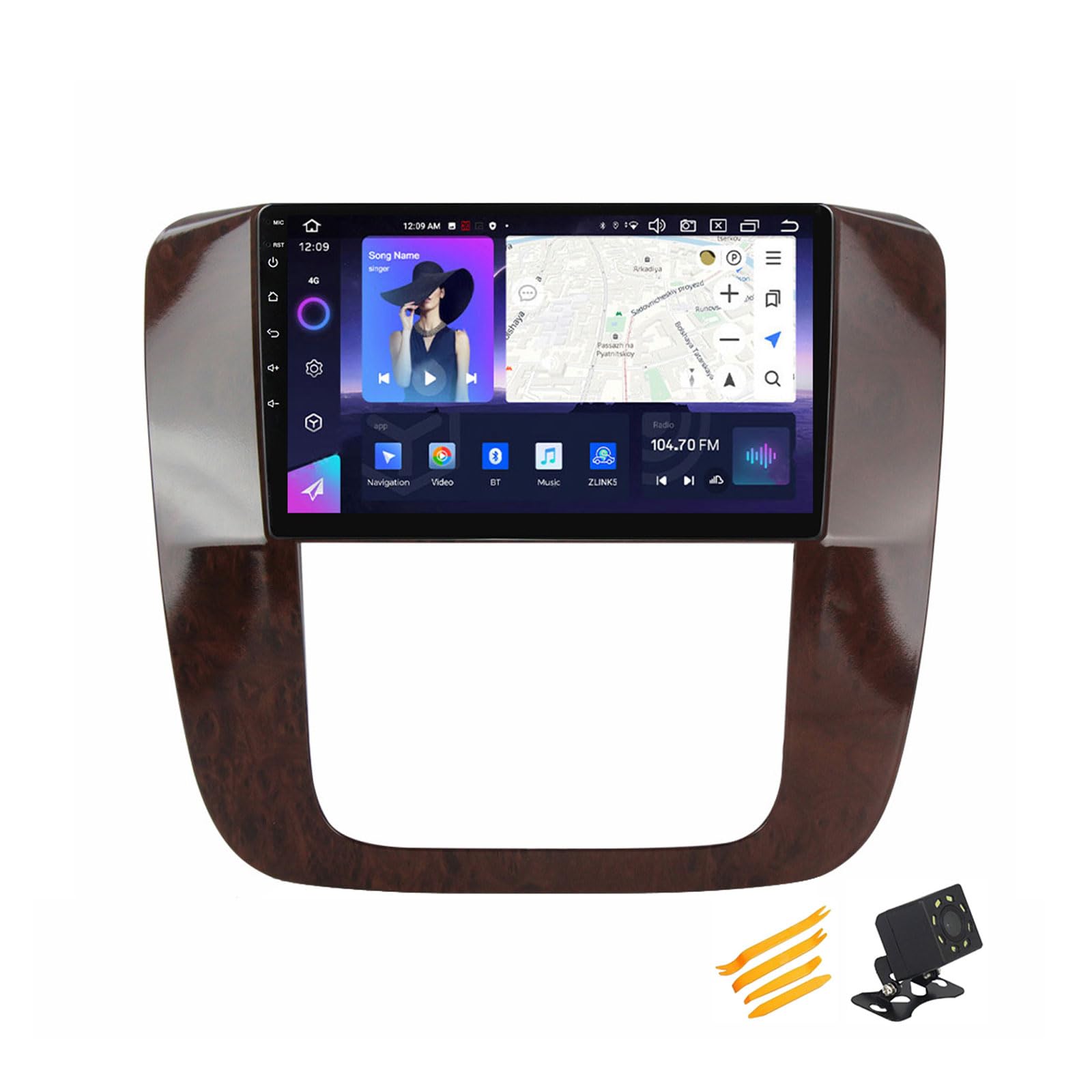 MBTSQOIO Android 13 Autoradio Bluetooth 2 DIN Kompatibel Mit Chevrolet Tahoe 2012 Autoradio Touchscreen 9 Zoll QLED-Display Mit Car Play Android Auto Navigation Radio FM RDS SWC,8 Core NF3 2G+32G von MBTSQOIO