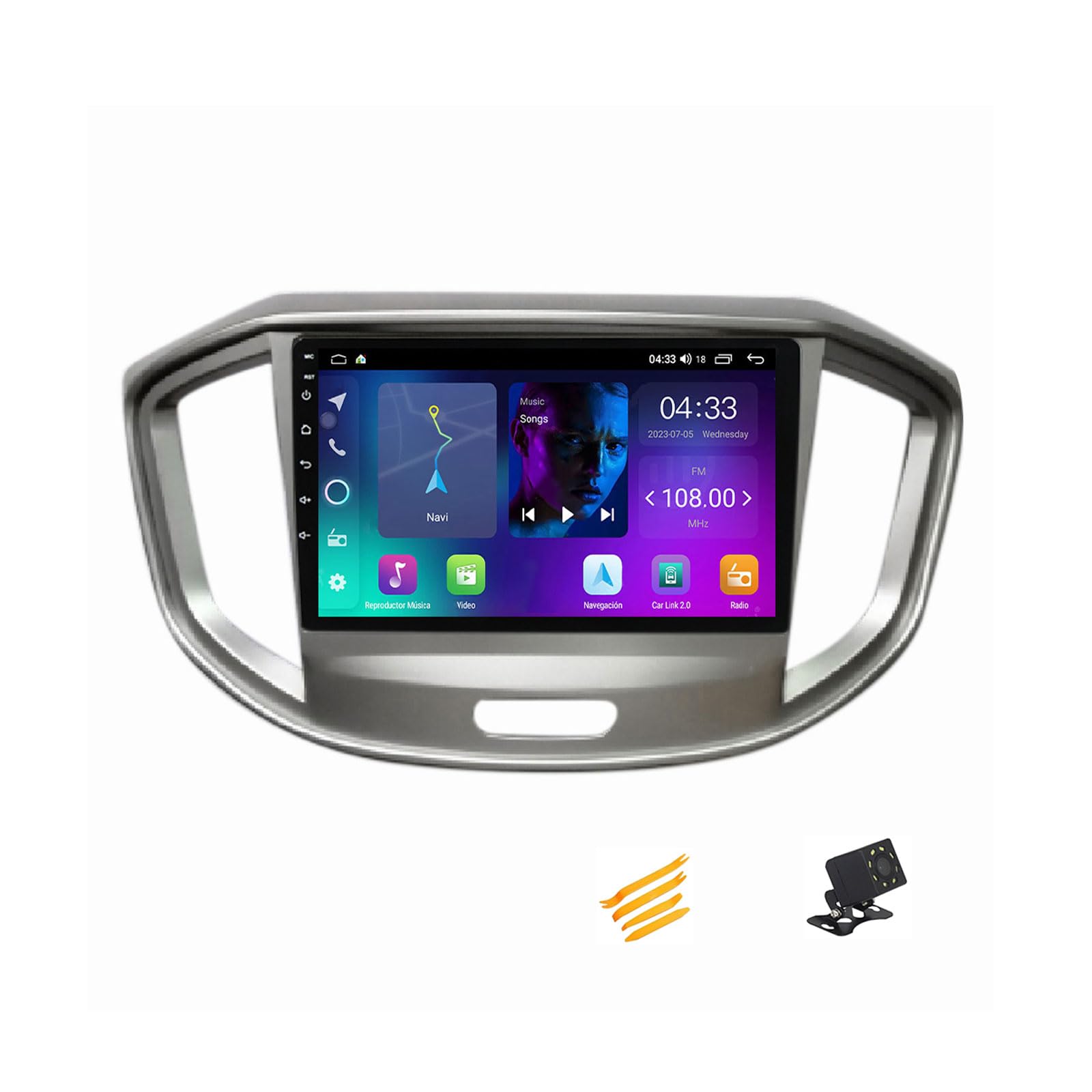 MBTSQOIO Android 13 Autoradio Bluetooth 2 DIN Kompatibel Mit JAC Refine M4 2016~2018 Autoradio Touchscreen 9 Zoll QLED-Display Mit Car Play Android Auto Navigation Radio FM RDS SWC,4 Core NF1 1G+32G von MBTSQOIO