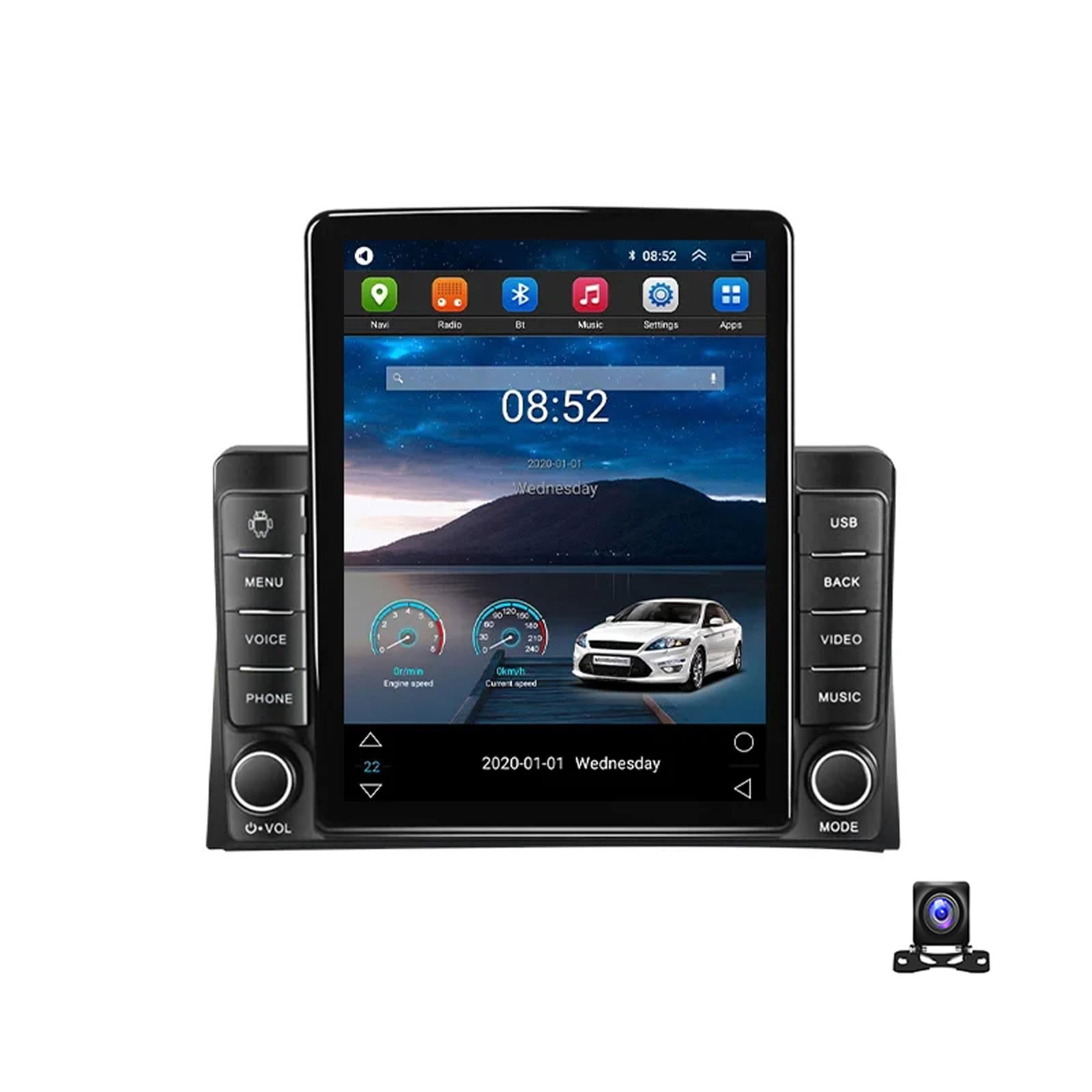 MBTSQOIO Android 13 Autoradio Bluetooth 2 Din Mit 9.7 Zoll Bildschirm Kompatibel mit VW Multivan T5 2003~2015 Mit Navi Multimedia MP5 Player Mit AHD Rückfahrkamera/RDS/DSP/Car-Play,TS800 von MBTSQOIO