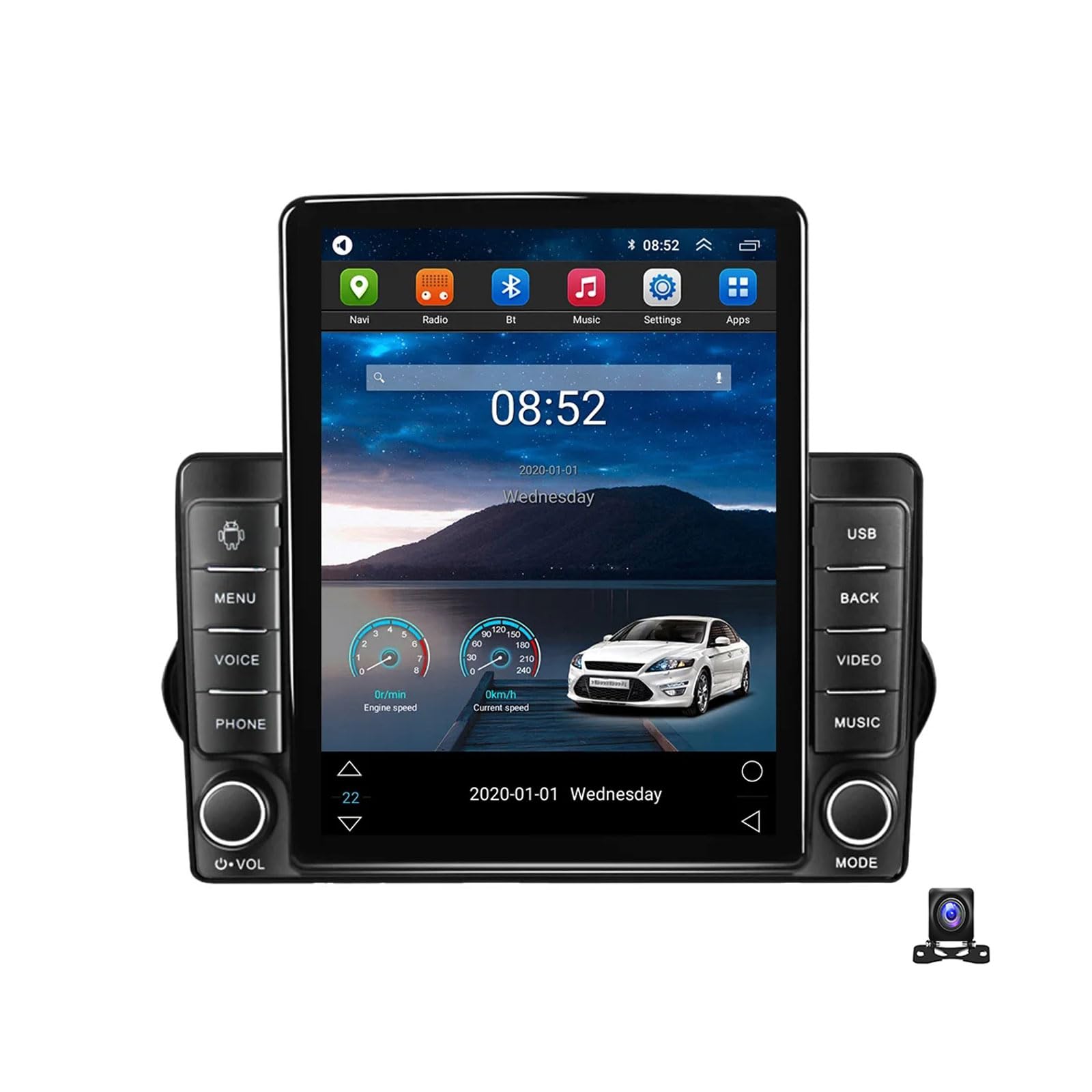 MBTSQOIO Doppel DIN Radio Mit Navi, 9.7 Zoll Touchscreen, 2 Din Autoradio MP5 Player Kompatibel mit FIAT Egea 2015~2018 Radio FM/RDS, DSP, Car-Play/Auto, Lenkradsteuerung,TS800 von MBTSQOIO