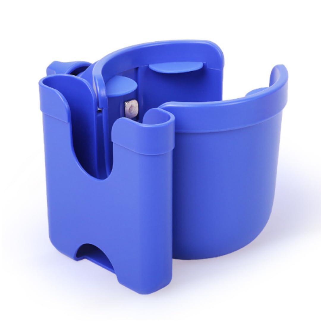 Micus - Getränkehalter Kinderwagen, becherhalter Kinderwagen, Cup Holder Kinderwagen, flaschenhalter Kinderwagen, handyhalterung Kinderwagen, Kinderwagen zubehör (2-in-1-Getränkehalter, Blau) von MC MICUS