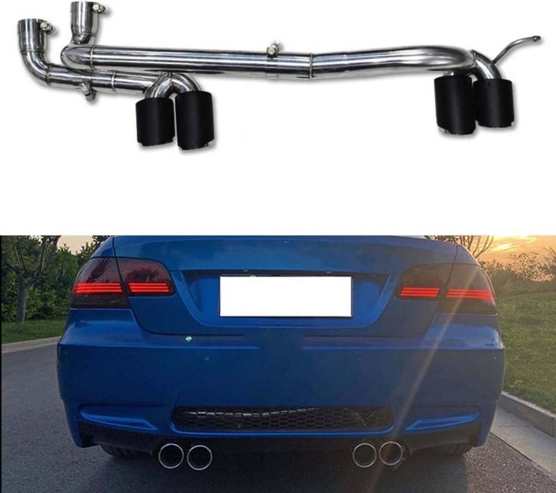 Endstuck Auspuff für BMW E90 E92 E93 320i 325i, Auspuffblenden Edelstahl Auto Endstück Endschalldämpfer Spitze Endrohrblende,B von MCDA