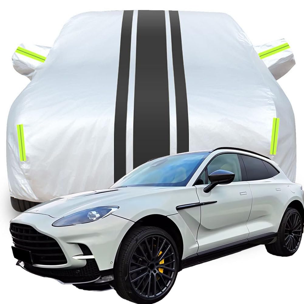 Vollgarage Autoabdeckung für Aston Martin DBX707 SUV, Wasserdicht/Kratzfest/Uv-Schutz Autoplanen Garagen Hagelschutzplane,Black von MCDA