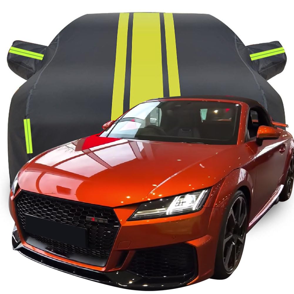 Vollgarage Autoabdeckung für Audi TT RS Roadster 2023 2024 2025, Wasserdicht/Kratzfest/Uv-Schutz Autoplanen Garagen Hagelschutzplane,Yellow von MCDA