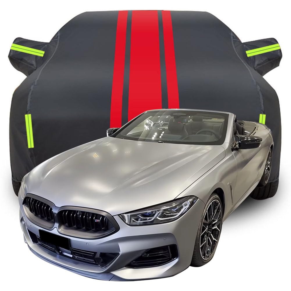 Vollgarage Autoabdeckung für BMW M850i Cabriolet, Wasserdicht/Kratzfest/Uv-Schutz Autoplanen Garagen Hagelschutzplane,Red von MCDA