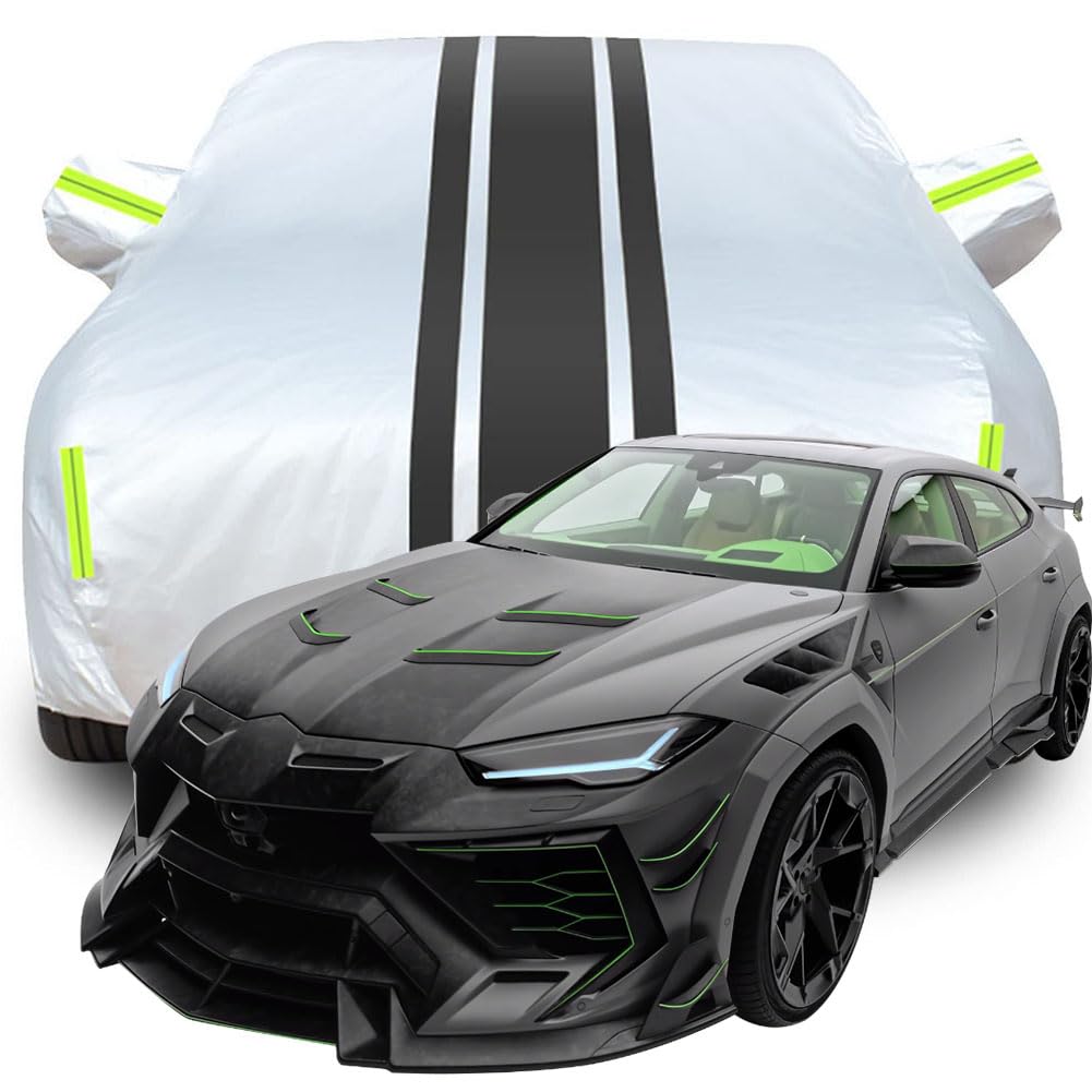 Vollgarage Autoabdeckung für Lamborghini Urus Venatus EVO S P900 MANSORY 2021-2023 2024 2025, Wasserdicht/Kratzfest/Uv-Schutz Autoplanen Garagen Hagelschutzplane,Black von MCDA