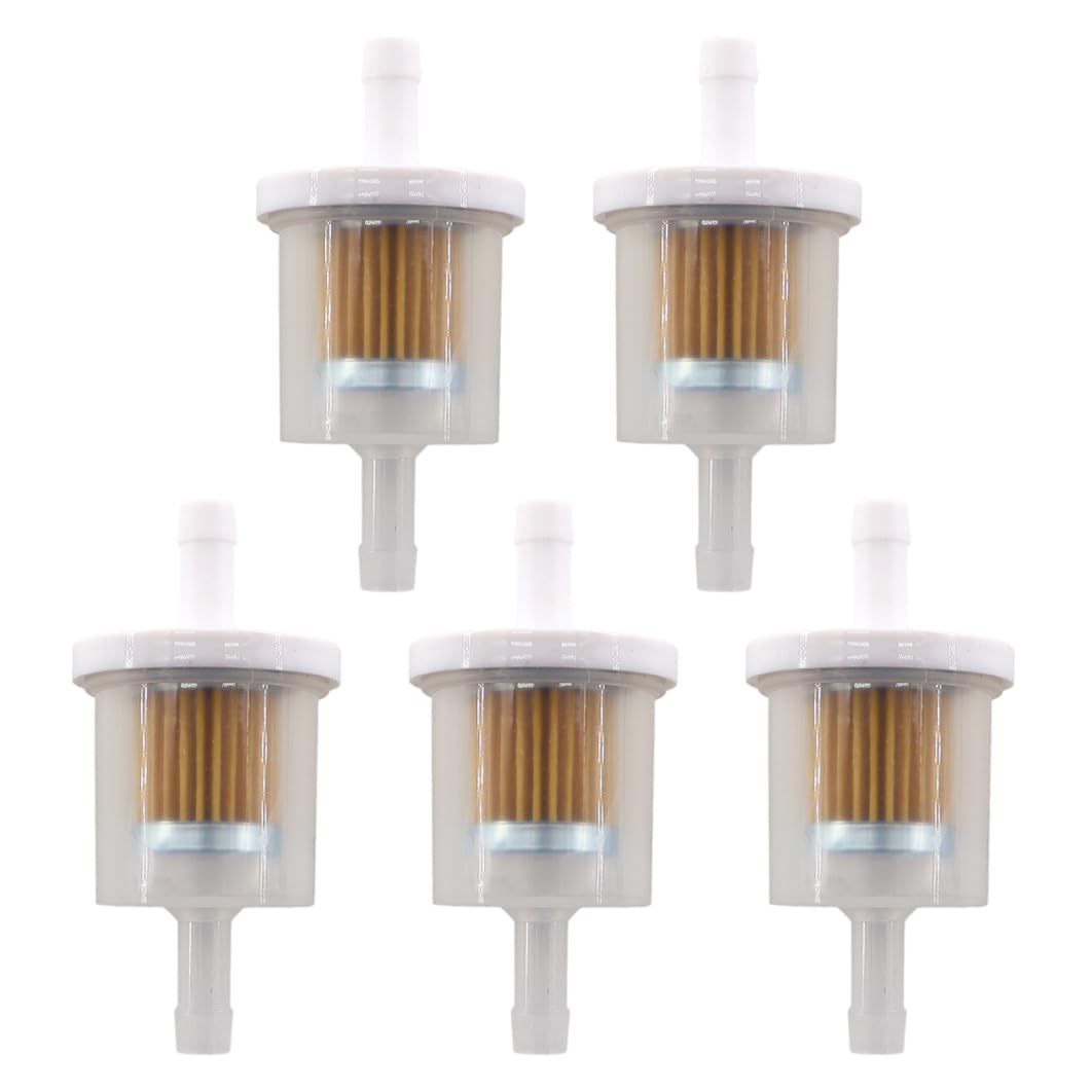 MCHNIC 5x Kraftstofffilter Benzinfilter 1/4" Inline für Briggs & Stratton 493629 691035 695666 AM108356 von MCHNIC