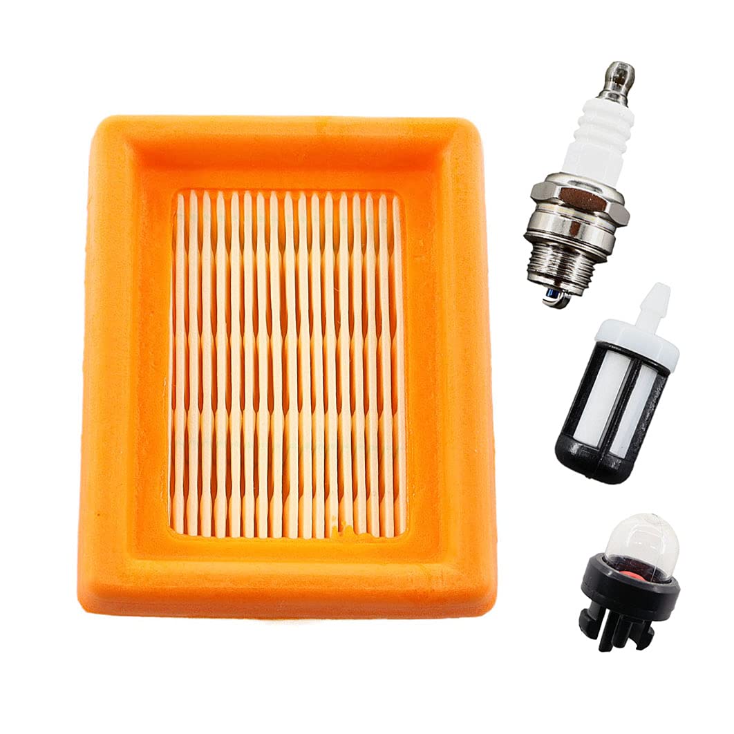 MCHNIC Luftfilter Zündkerze Benzinfitler Satz für Stihl FS120 FS200 FS250 FS300 FS350 FS400 FS450 FS480 BT120 BT121 BT130 Freischneider Motorsense # 4134 141 0300 von MCHNIC