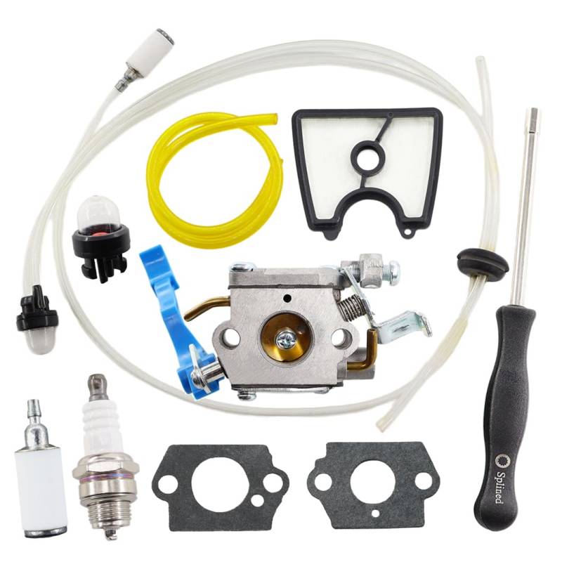 MCHNIC Vergaser Kit für Husqvarna 125B 125BX 125BVX Laubbläser Jonsered Blower B2126 BV2126 Ersatzt 590 46 01-02, 545 08 18-11 und Zama C1Q-W37 von MCHNIC