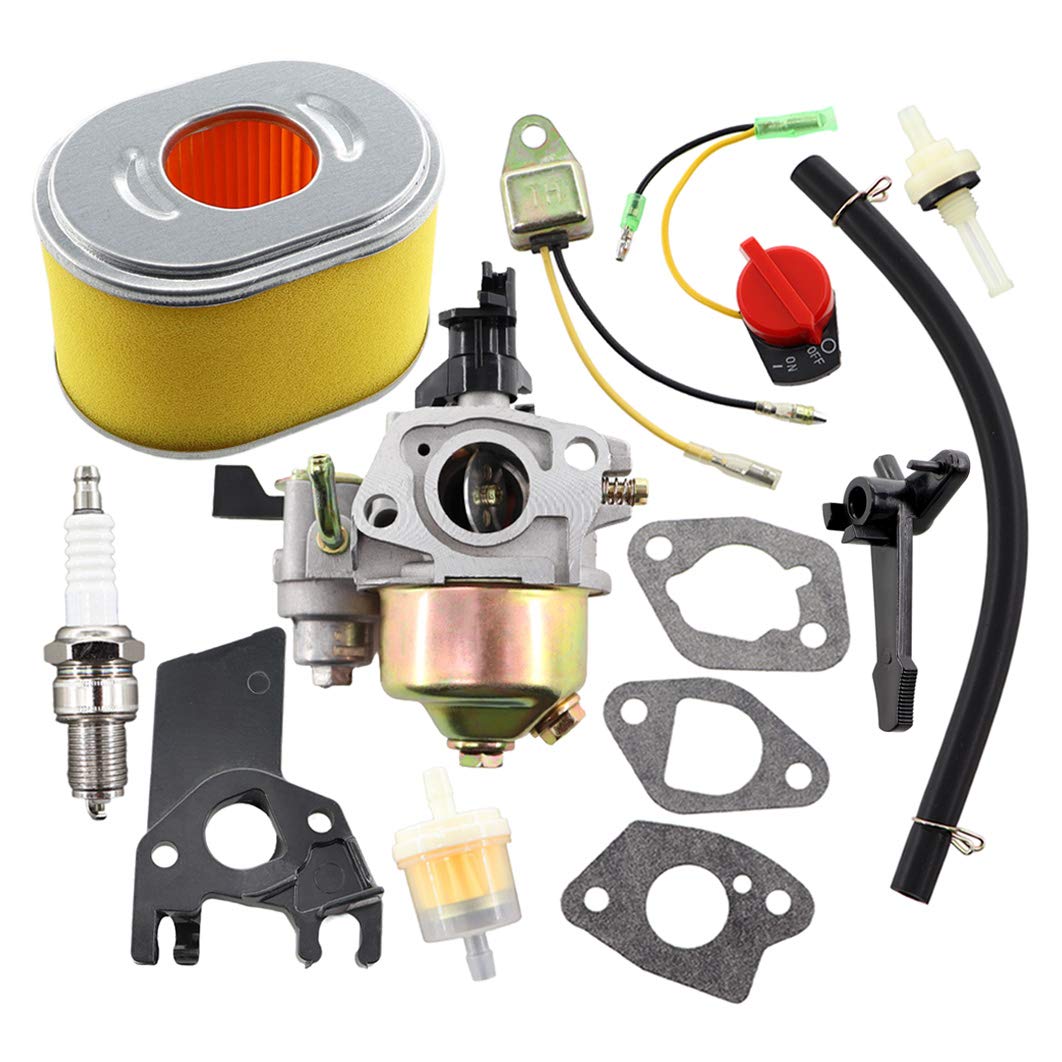 MCHNIC Vergaser mit Luftfilter Zündkerze für Honda GX140 GX160 GX200 5,5PS 6,5PS 163CC 196CC 168F Motoren Rasenmäher Generator ersetzt 16100-ZH8-W61 16100-ZE1-814 von MCHNIC