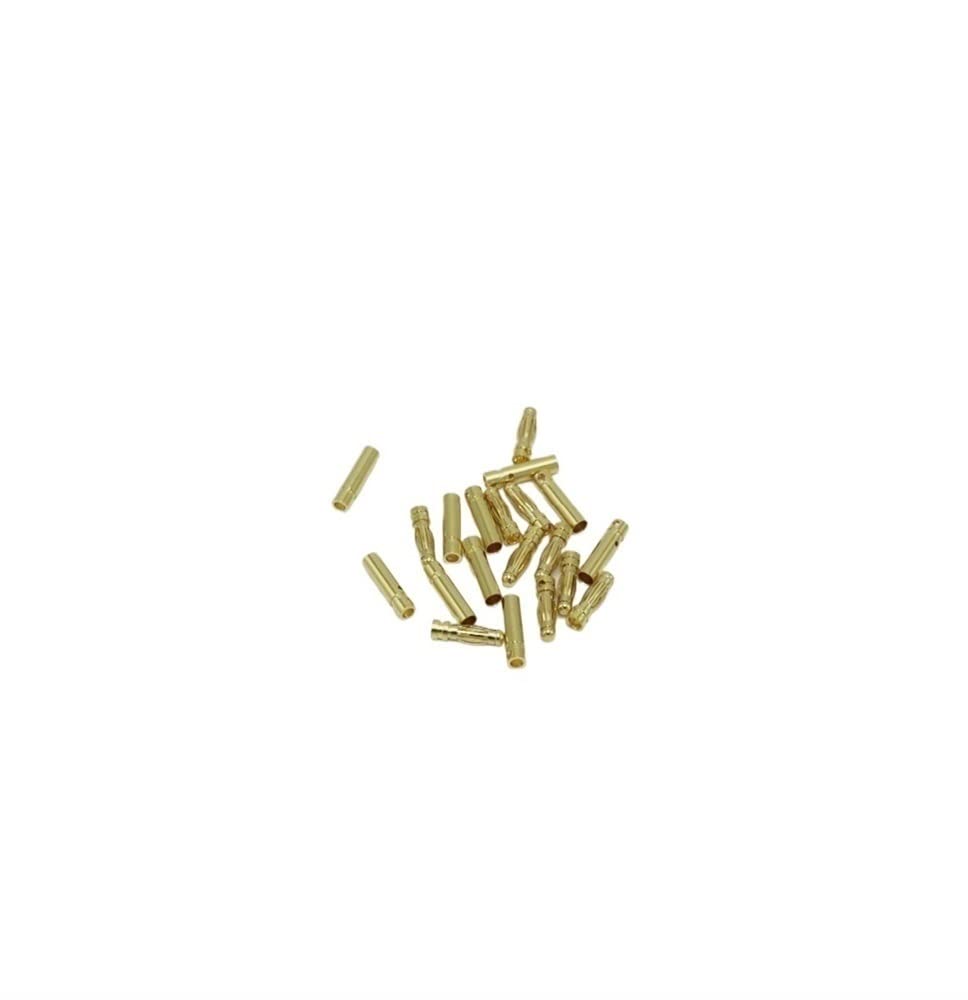 10 Paar vergoldete Bullet-Bananenstecker, männlich und weiblich, 2,0 mm, 3,0 mm, 3,5 mm, 4,0 mm, mit 20 cm Schrumpfschlauch, kompatibel für Audioverbindungen(2.0MM) von MCHkR