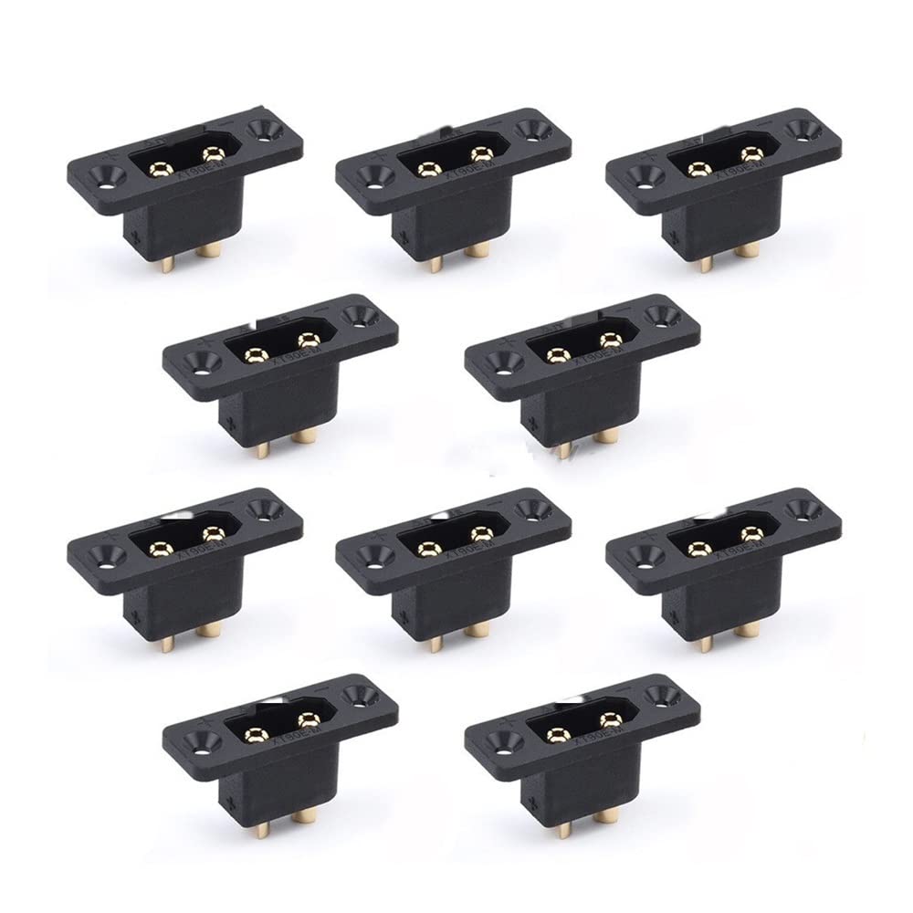 Amass XT90E-M-Stecker – beschichteter XT90E-Stecker, kompatibel mit XT90 und XT90S-Buchse für selbstgebaute RC-Flugzeug- und Drohnenverbindungen(10PCS XT90E-M) von MCHkR