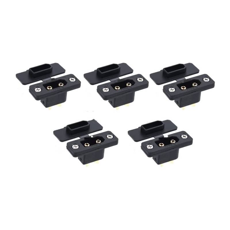 Amass XT90E-M-Stecker – beschichteter XT90E-Stecker, kompatibel mit XT90 und XT90S-Buchse für selbstgebaute RC-Flugzeug- und Drohnenverbindungen(5X XT90E-M AND COVER) von MCHkR