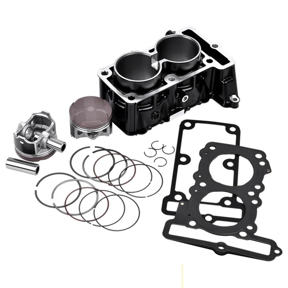 Kompatibel mit EX250 250R 2013–2017 EX 250 62 mm Motorrad-Zylinderkopf-Überholungssatz, Kolbenringe, Dichtungsendbaugruppe von MCHkR