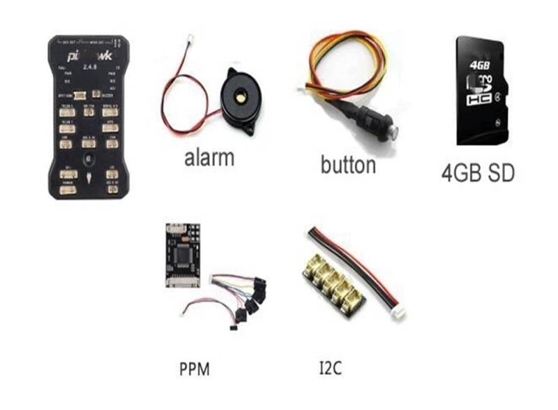 Kompatibles Autopilot-Flugsteuerungs-Kit für 32-Bit-Pixhawk PX4, inklusive Schalter-Summer, 4G-SD-I2C-Splitter-Erweiterungsmodul und USB(STYLE B) von MCHkR