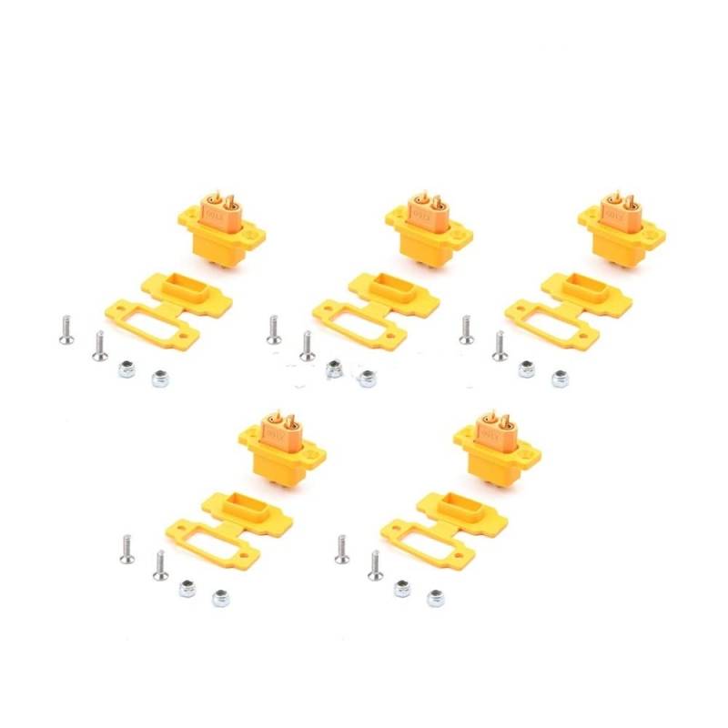 XT60BE-F XT60E-F Buchse, kompatibel mit XT60 XT60H männlichen Modellflugzeugen – plattierter 30 A stromsicherer Stecker(PACKAGEA (5PCS)) von MCHkR