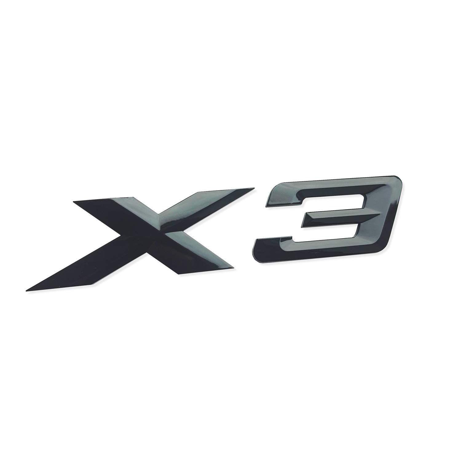 MCK Auto - X3 schwarz glänzendes Kofferraum-Logo, Heckabzeichen, Emblem, Tuning-Modifikation von MCK Auto