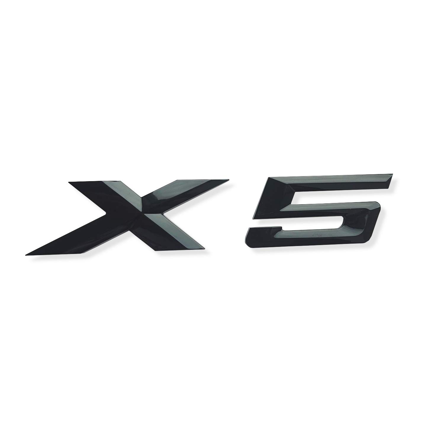 MCK Auto - X5 schwarz glänzend Logo Badge hinten Kofferraum Emblem Tuning Ersatz Modifikation kompatibel mit F15 F85 E53 E70 G05 von MCK Auto