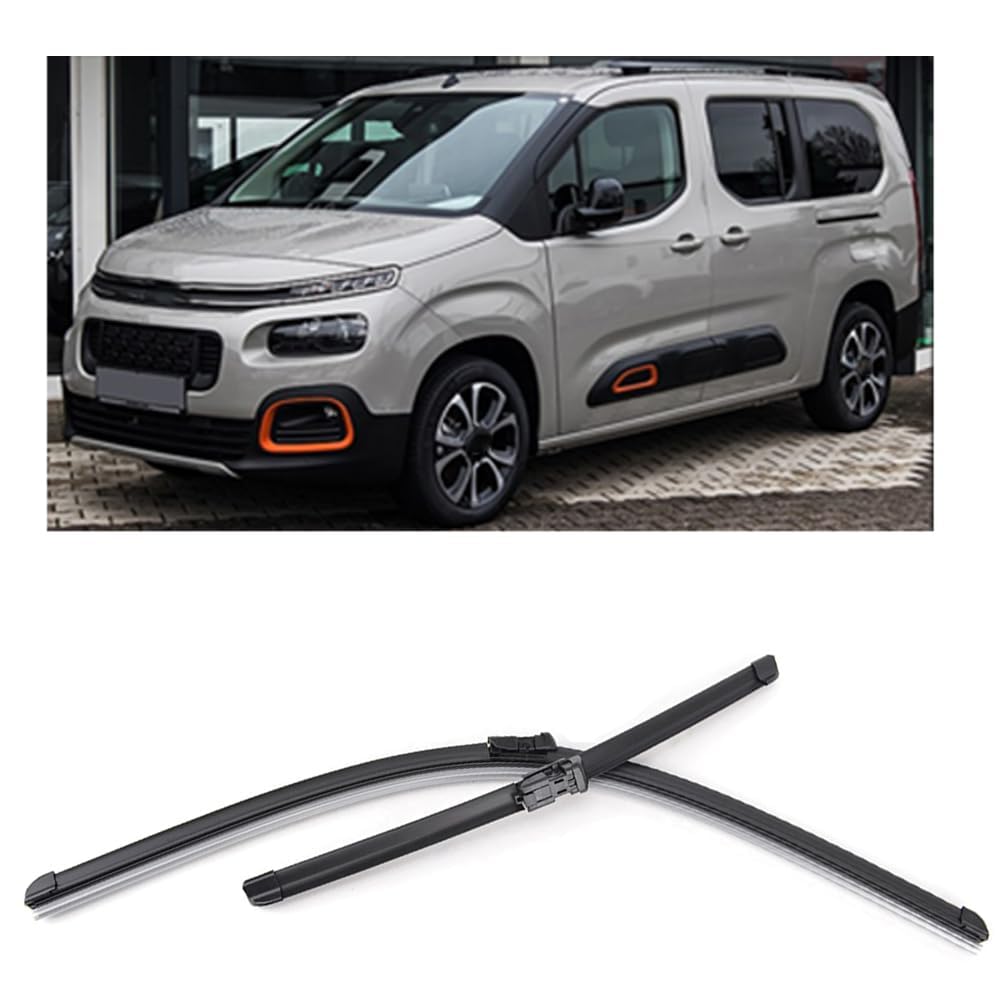 24"+17" Auto Scheibenwischer Vorne, für Citroen Berlingo K9 2018-2023 Set Wischer Wischblätter Vorne Frontscheibe Scheibenwischer Auto Accessoire von MCLLDAO