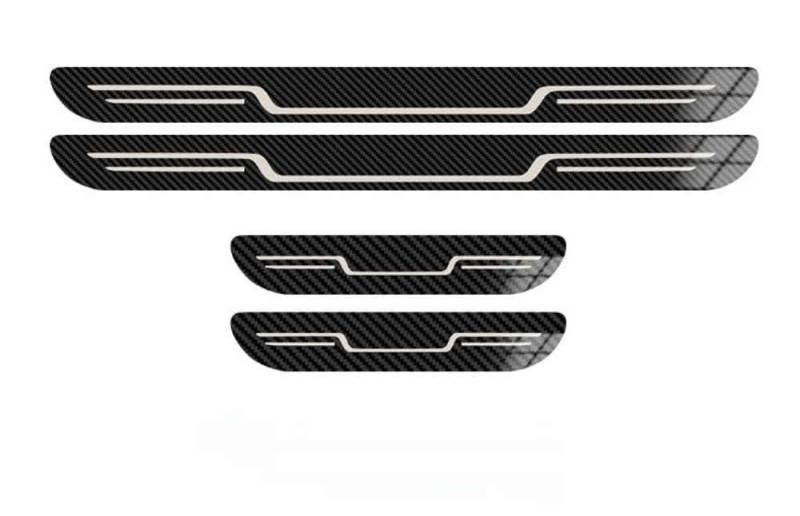 4Stück Auto Einstiegsleisten Schutzfolie für Seat Leon mk4 Cupra Formentor 2020-2023 2024, Edelstahl Türschwelle Scheuerschutz Welcome Pedal Strip Cover Auto Scuff Plate Türschwelle von MCLLDAO