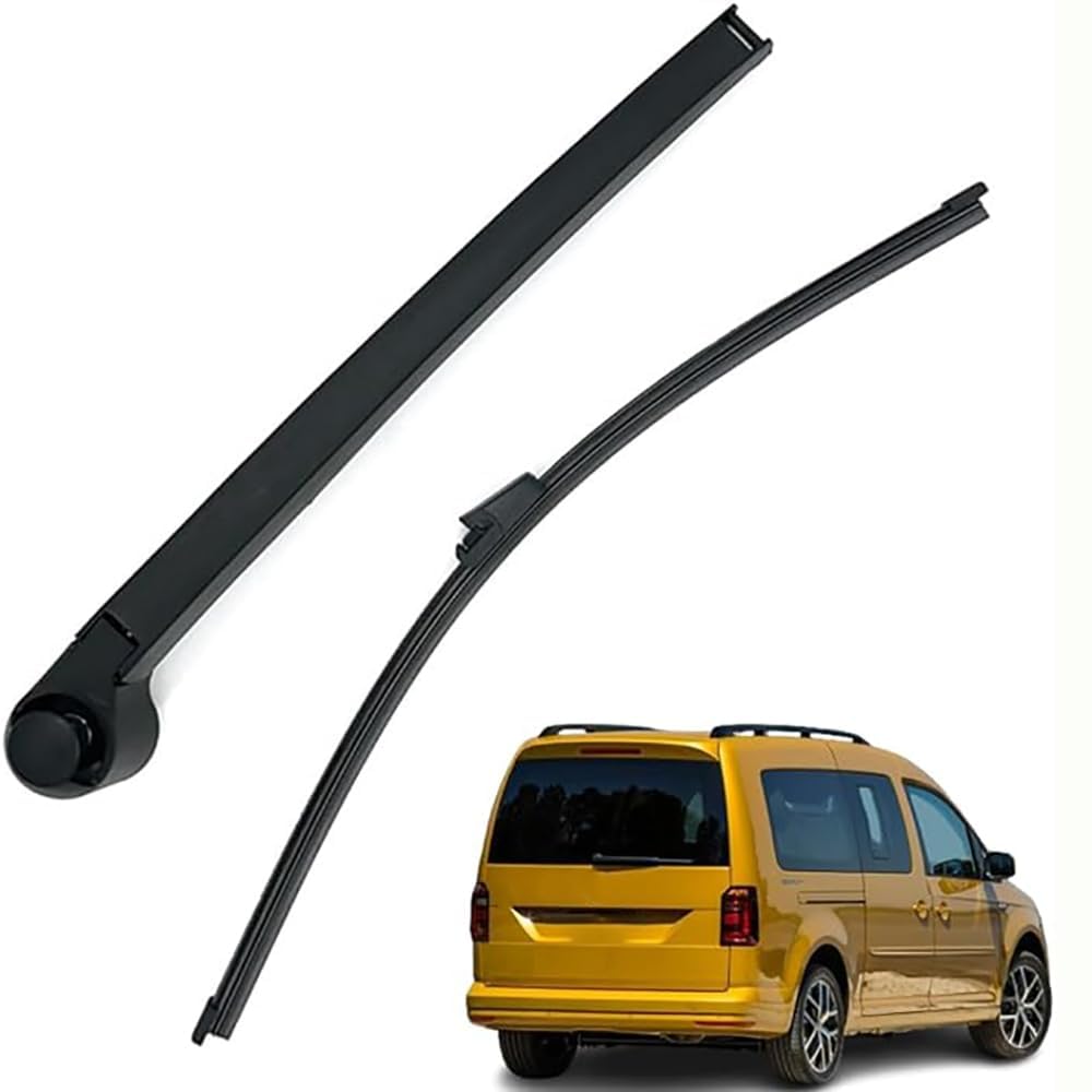 Auto Heck Scheibenwischer für VW T5 Caddy 2003-2015, Heckscheibenwischer Wischerblatt und Wischerarm Hinten, Scheibenwischer Wischblattersatz Set von MCLLDAO