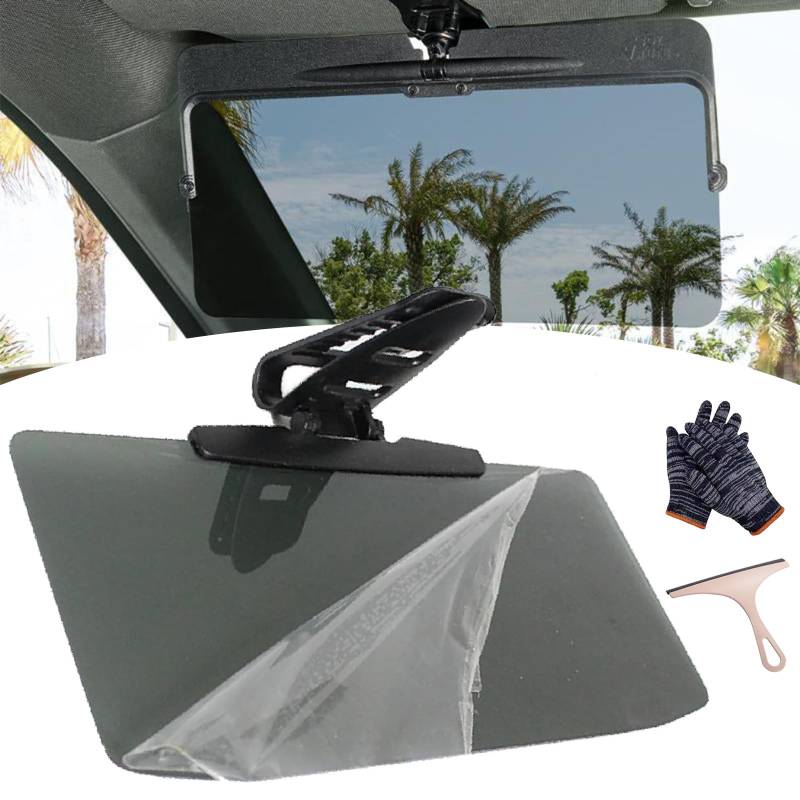 Universelle Sonnenblende fürs Auto mit polarisiertem Blendschutz, Sonnenblendenverlängerung fürs Auto, Blendschutz zum Fahren, Sonnenblende für die Windschutzscheibe des Autos,1Pcs von MCLLDAO