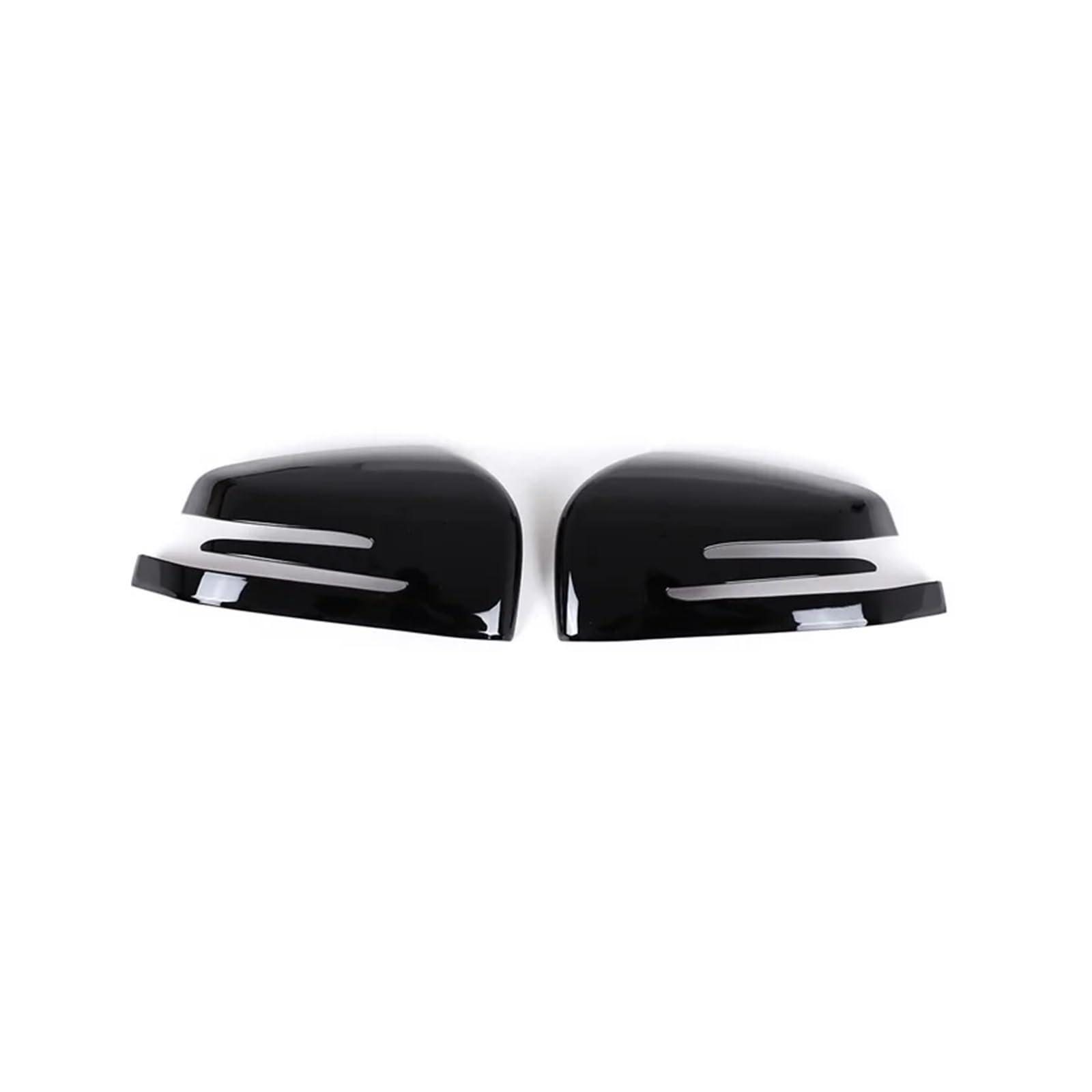 2 Stück kompatibel for Mercedes Benz G-Klasse W463 ML W166 GL X166 GLS X166 GLE W166 GLE C292 Kohlefaser-Seitenrückspiegelkappen-Abdeckungsverkleidung(Glossy Black) von MCLlt